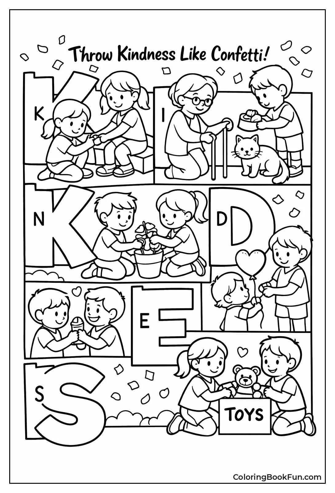 Color By Kindness Letters