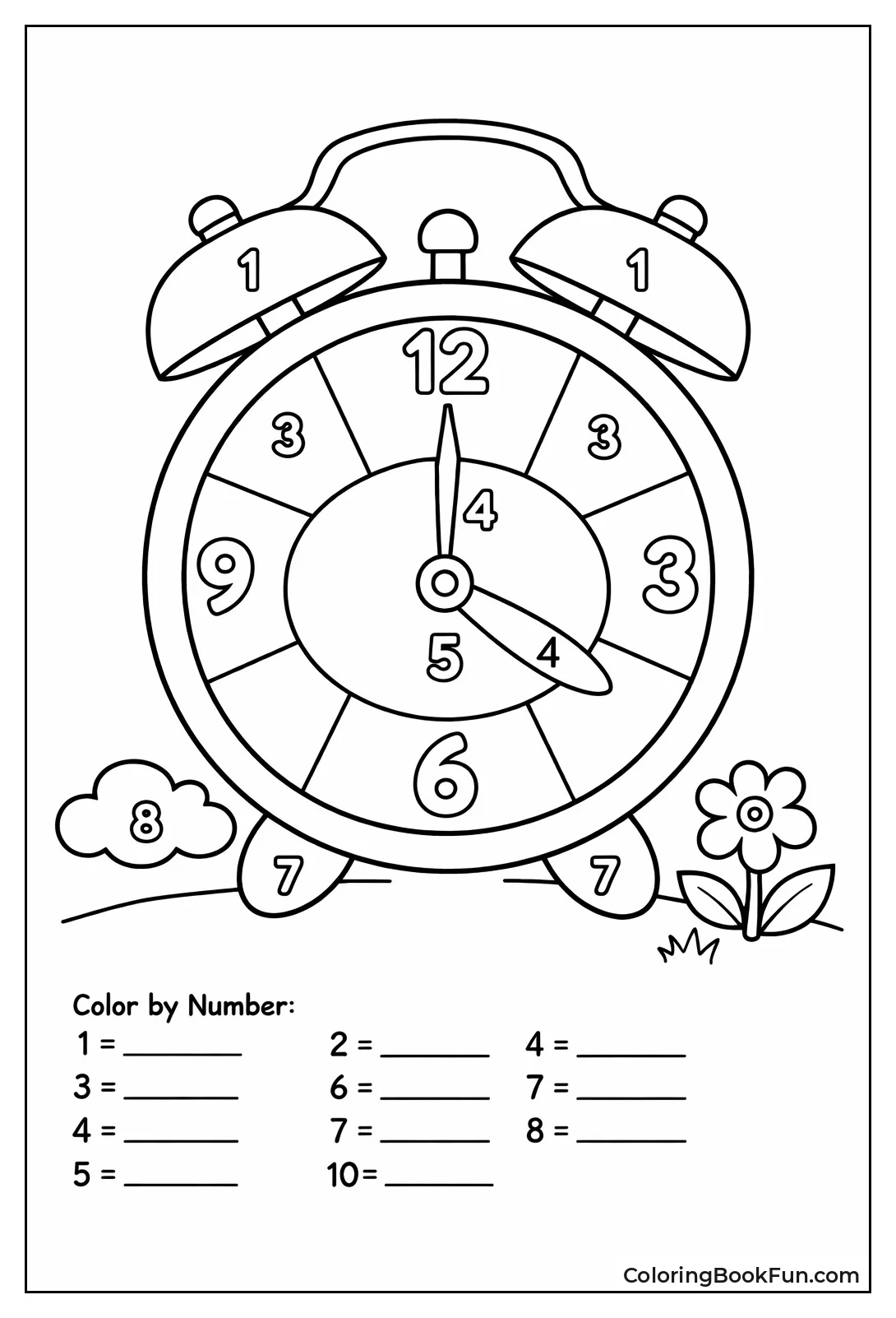 Color by Number Clock