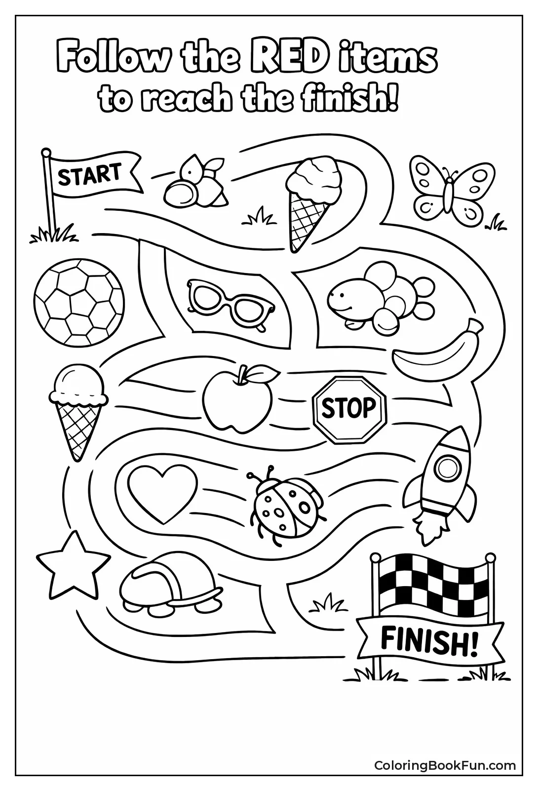 Color Maze to Finish