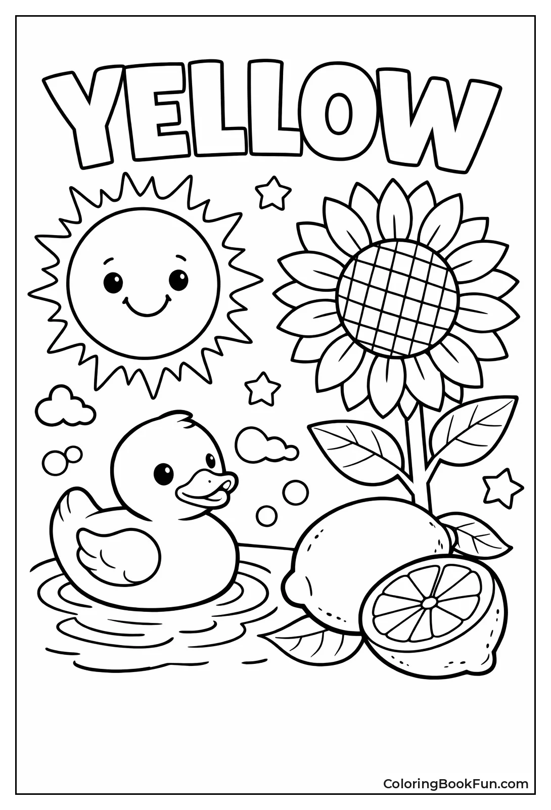 Sunny Yellow Sun and Duck