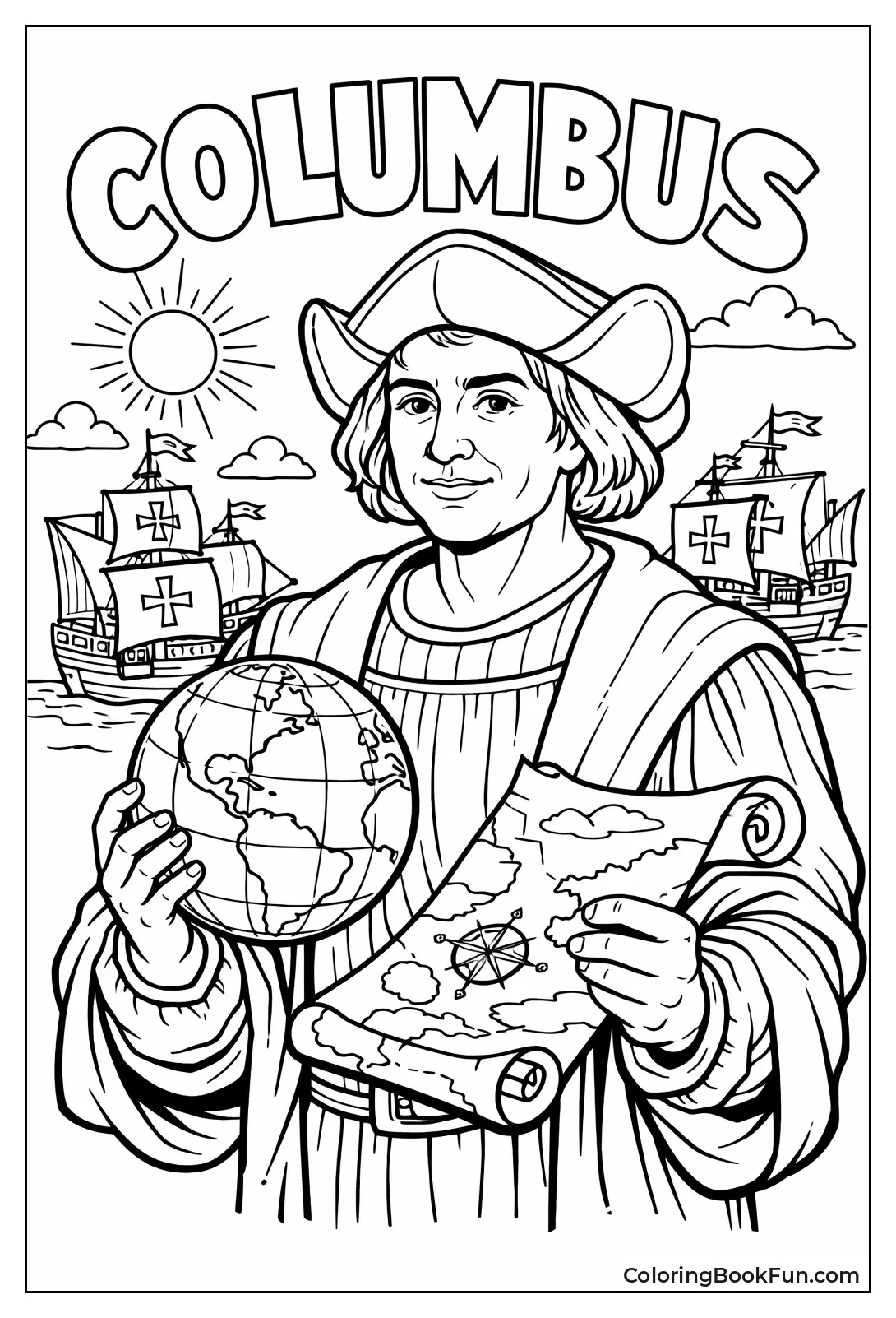 Columbus Holding Globe Portrait
