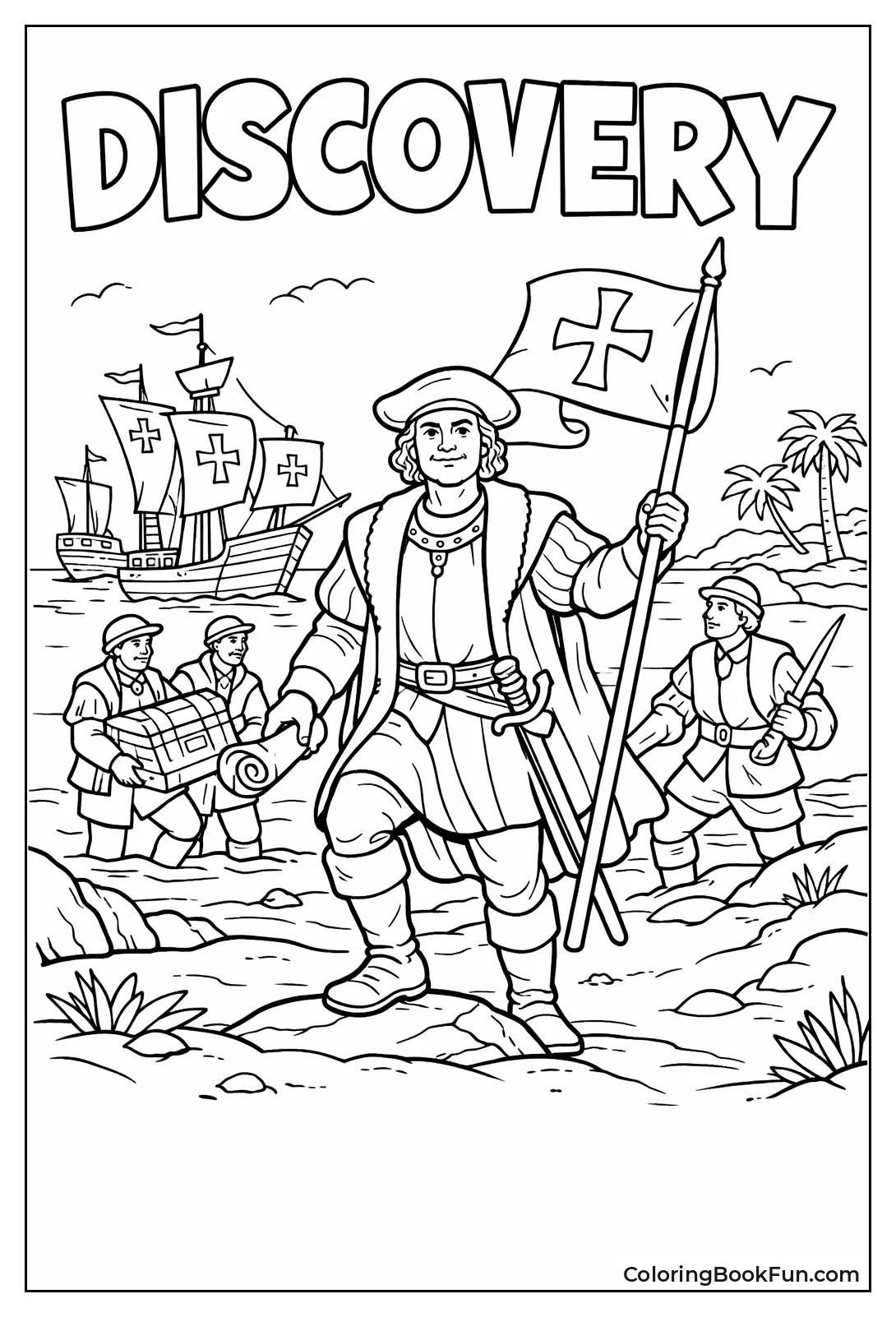 Columbus Stepping on Shore