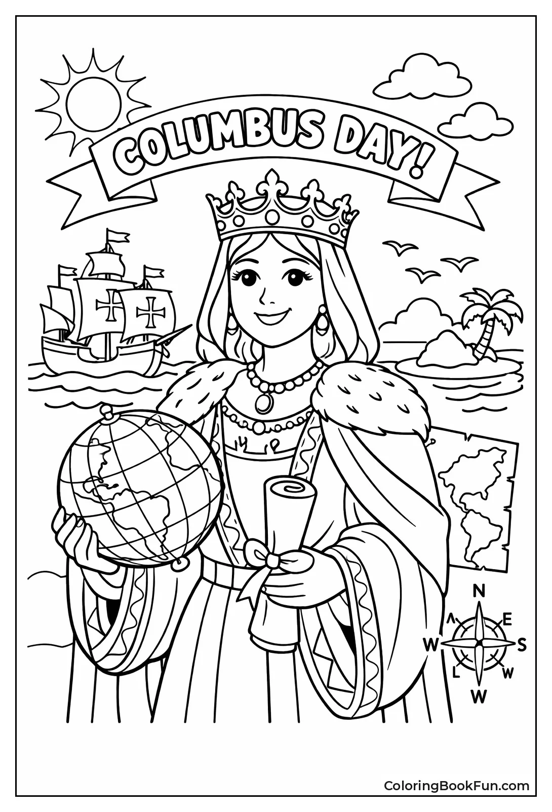 Queen Isabella with Scroll