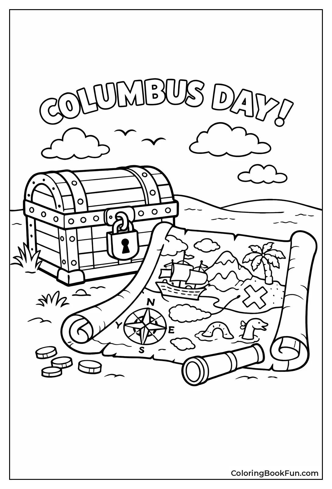 Treasure Chest Unrolled Map