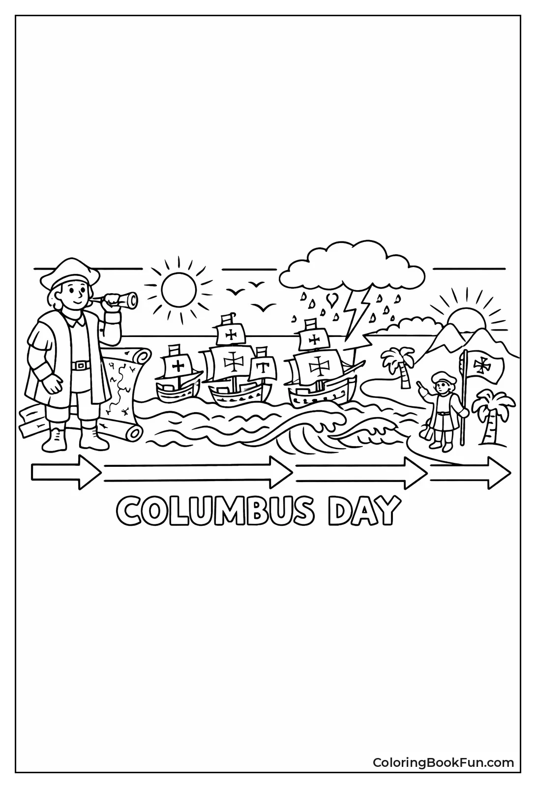 Voyage Timeline Icons Scene