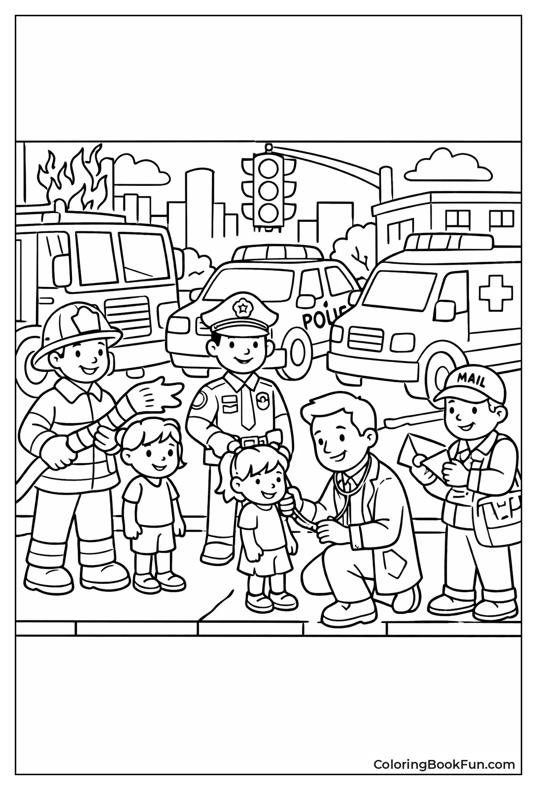 Helpers Busy on Street