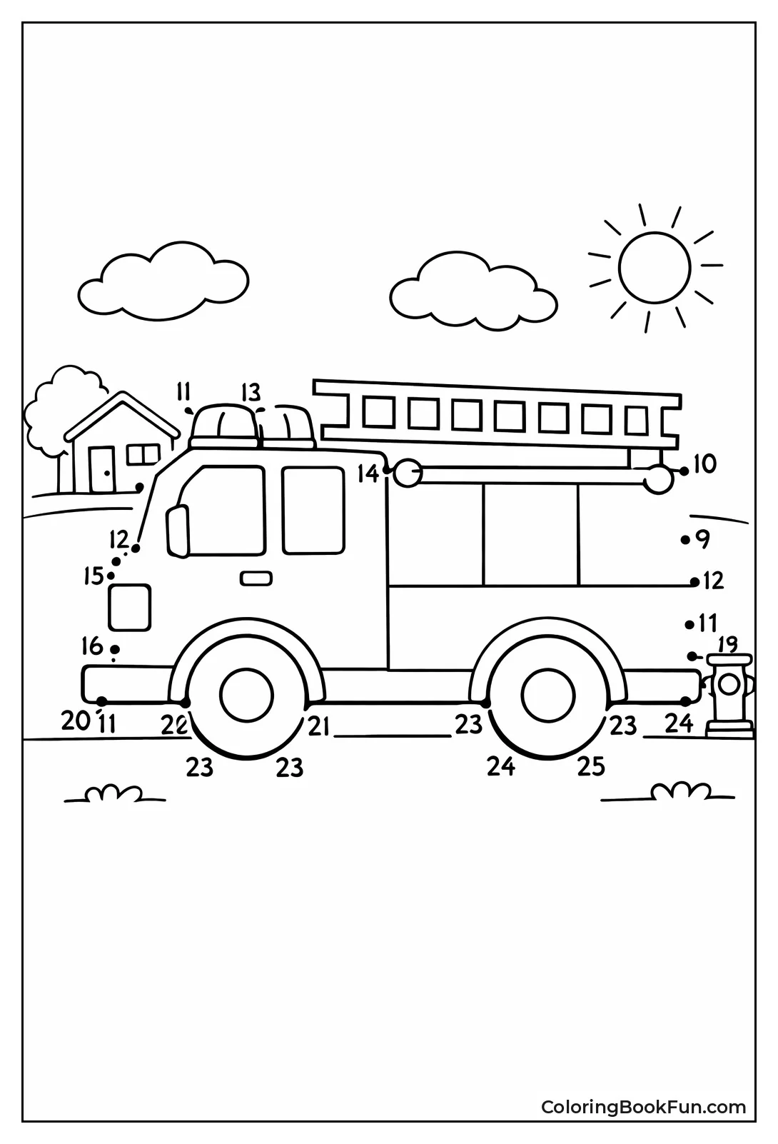 Dots Connect to Firetruck