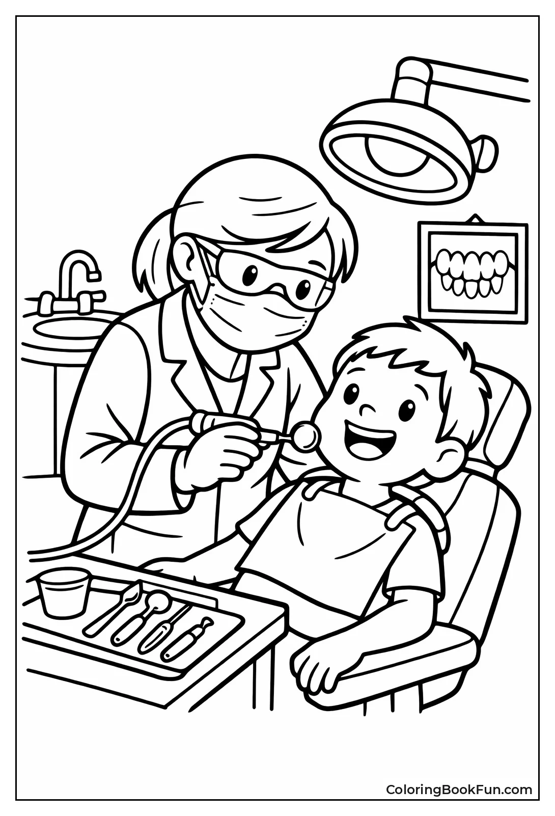 Dentist Examining Child Teeth
