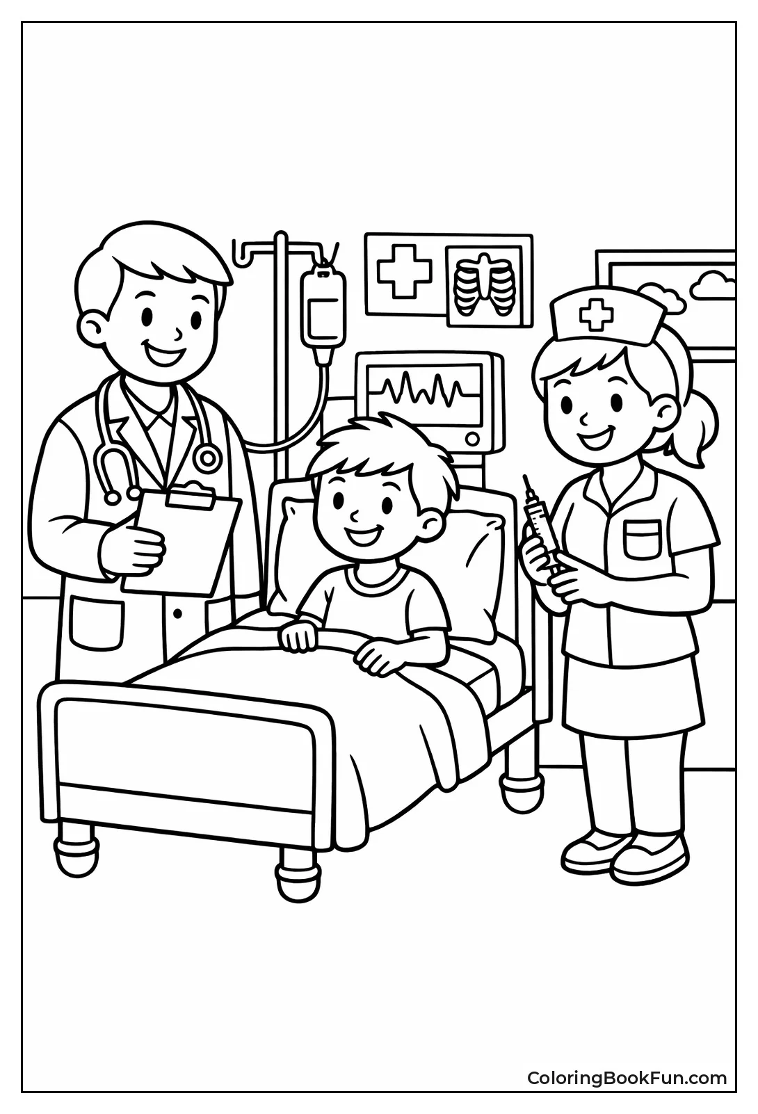 Hospital Team with Patient