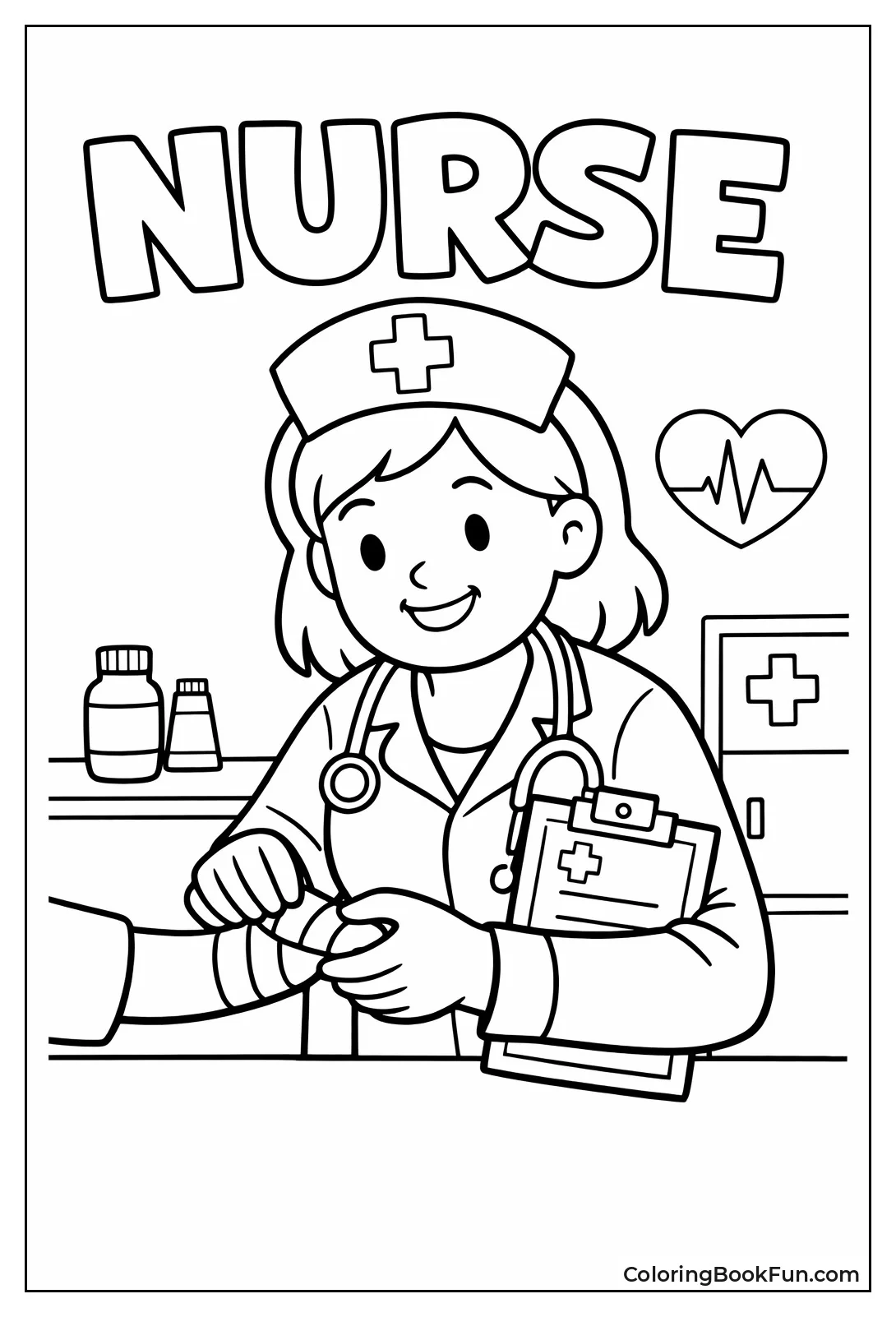 Nurse Applying Friendly Bandages