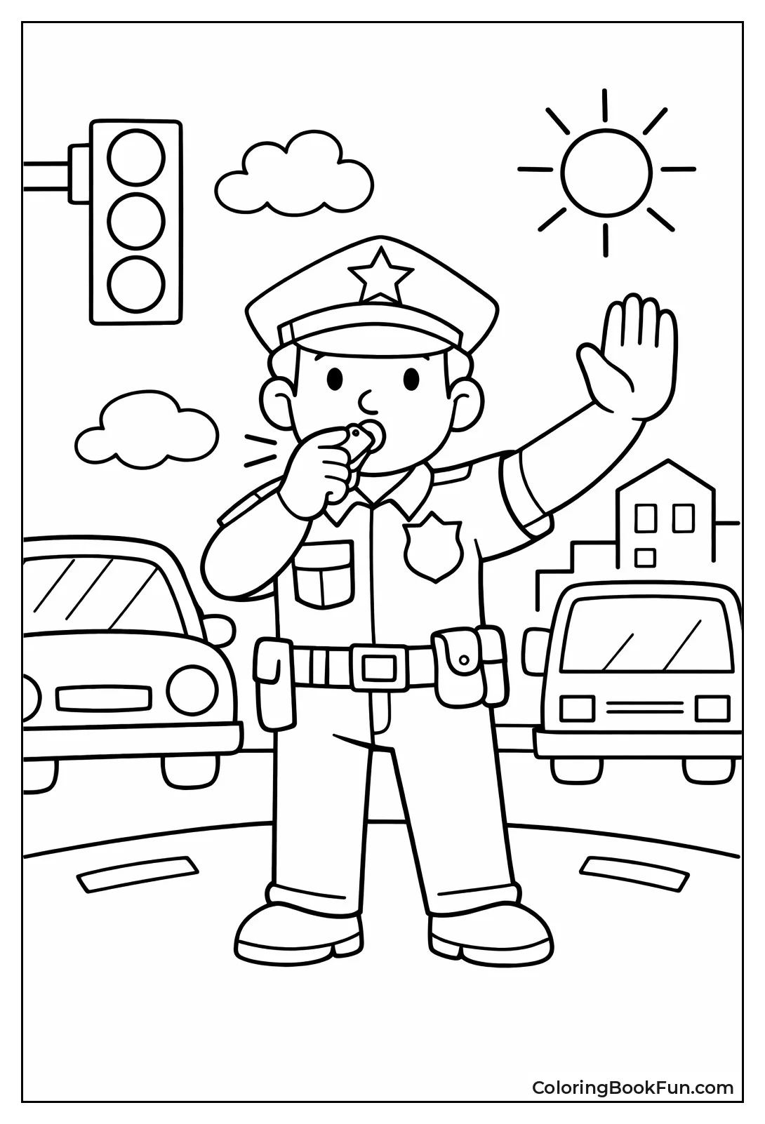 Police Officer Directing Traffic