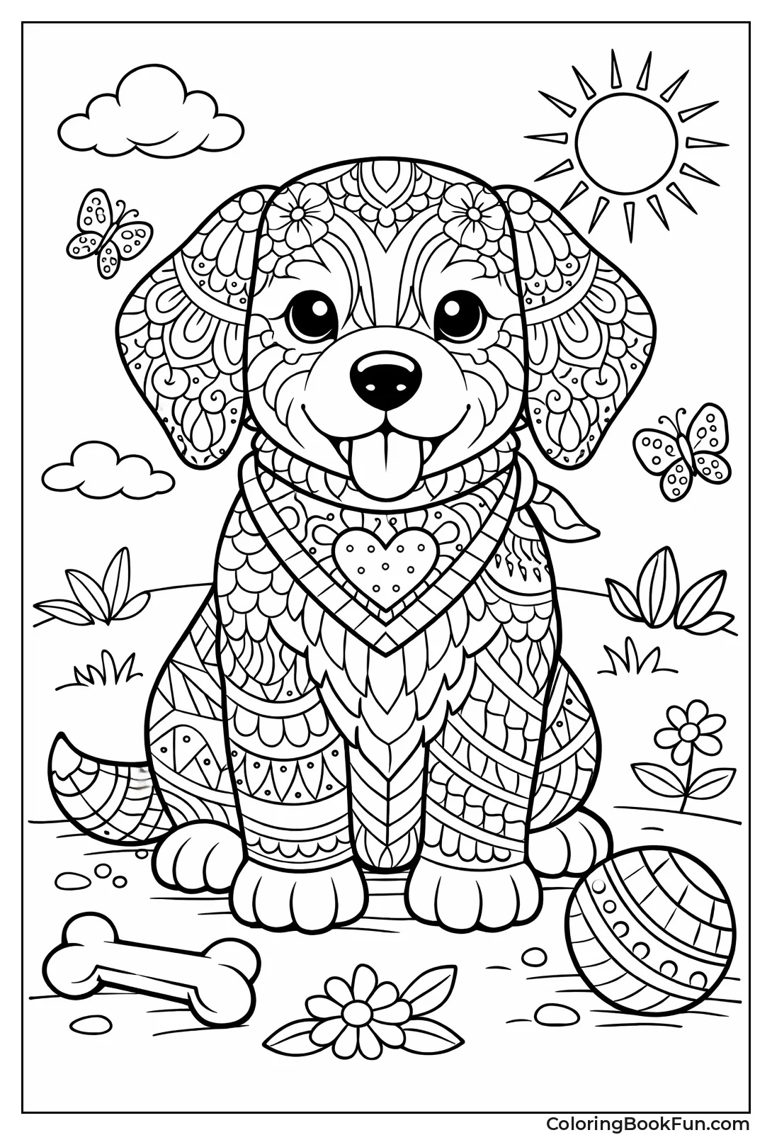 Complex Patterned Dog