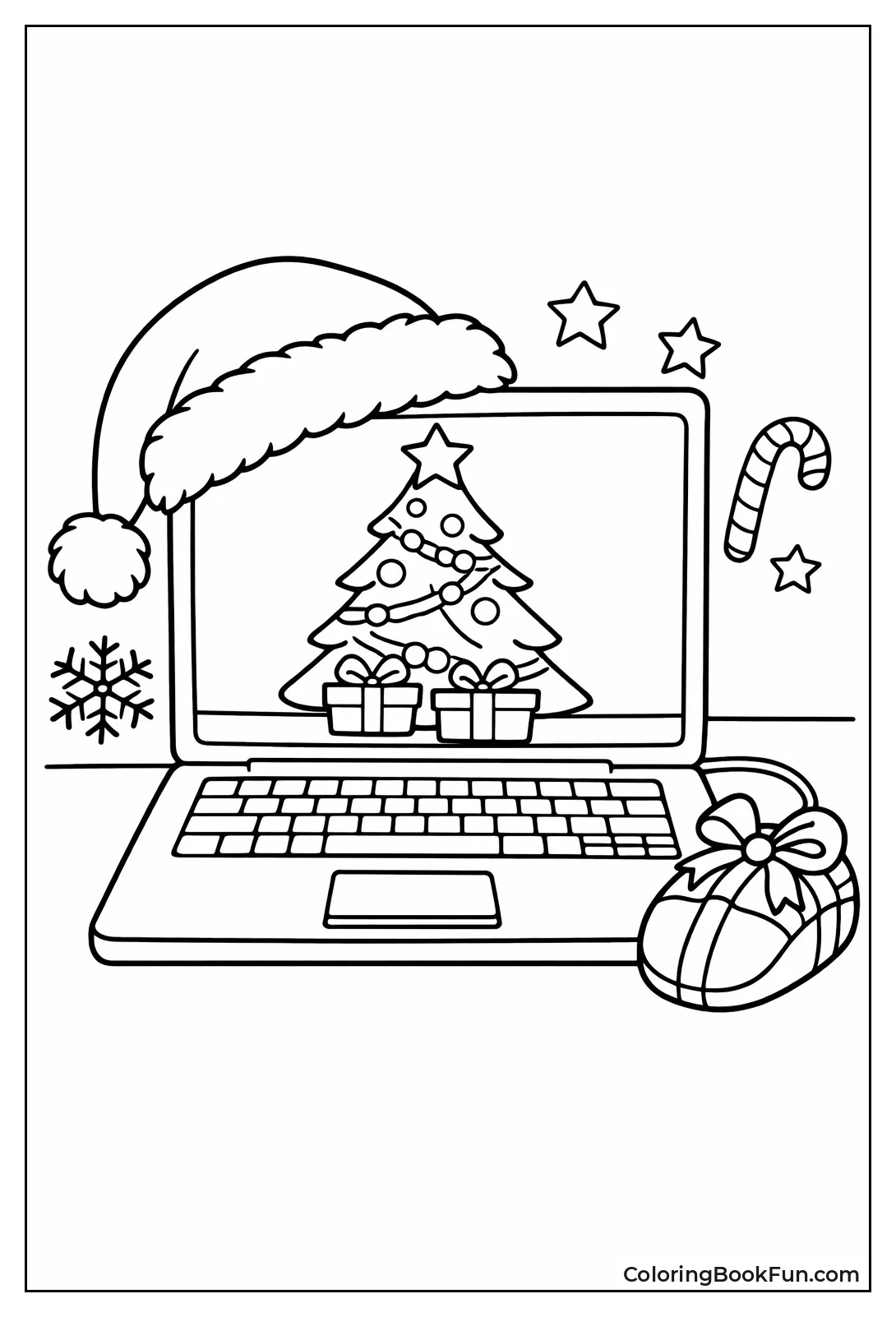 Festive Santa Laptop