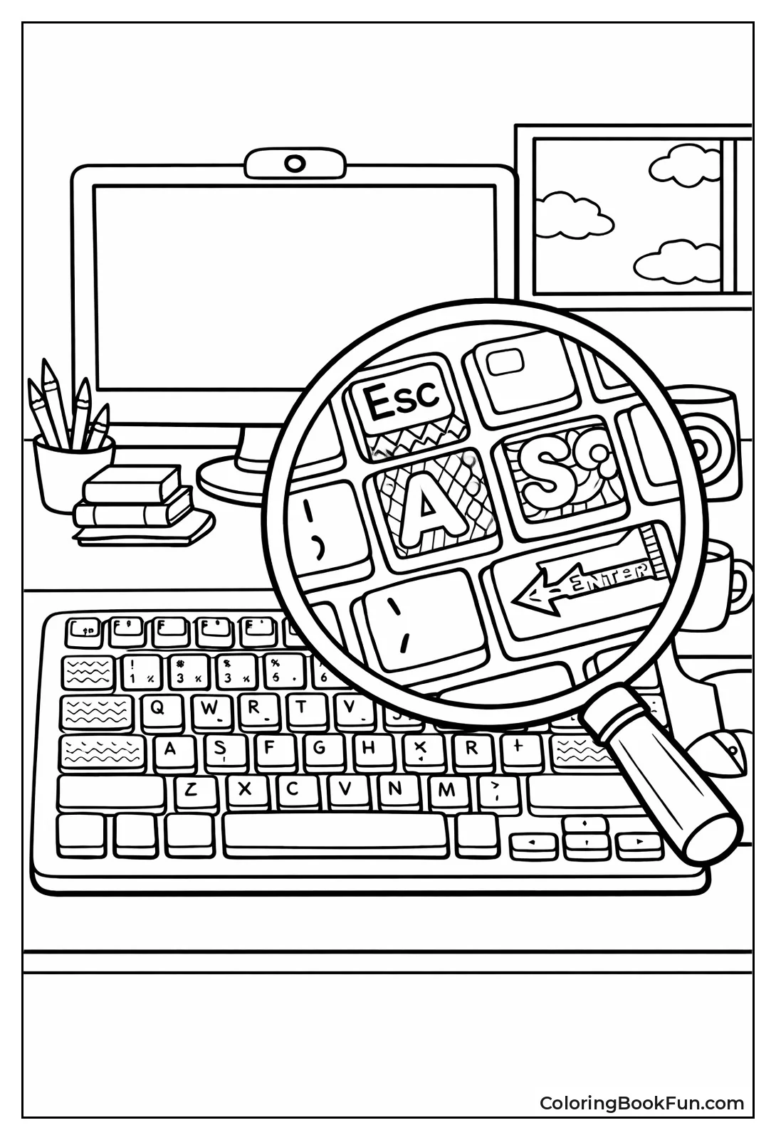 Big Keyboard Keys Closeup