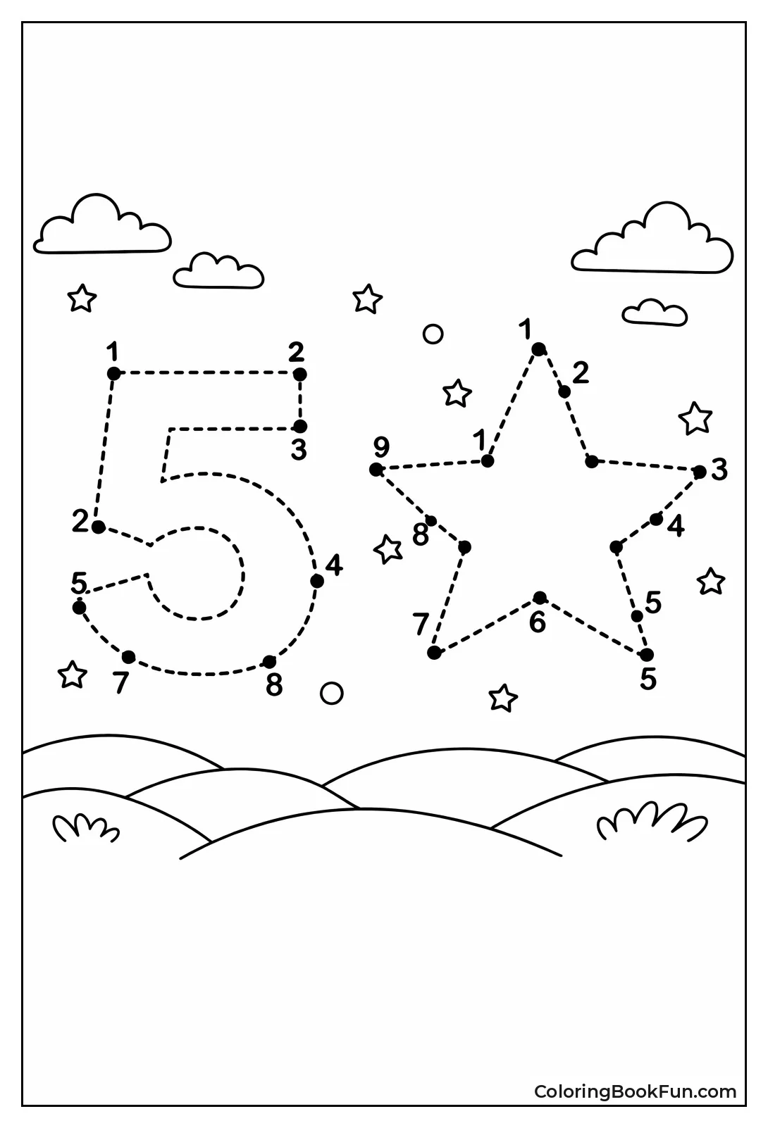 Dots Connecting to Form Numbers