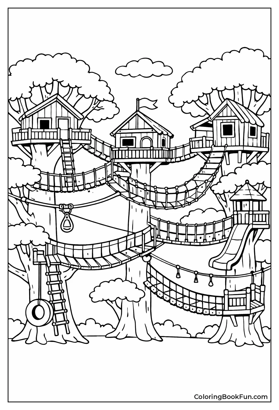 Connected Treehouses and Bridges