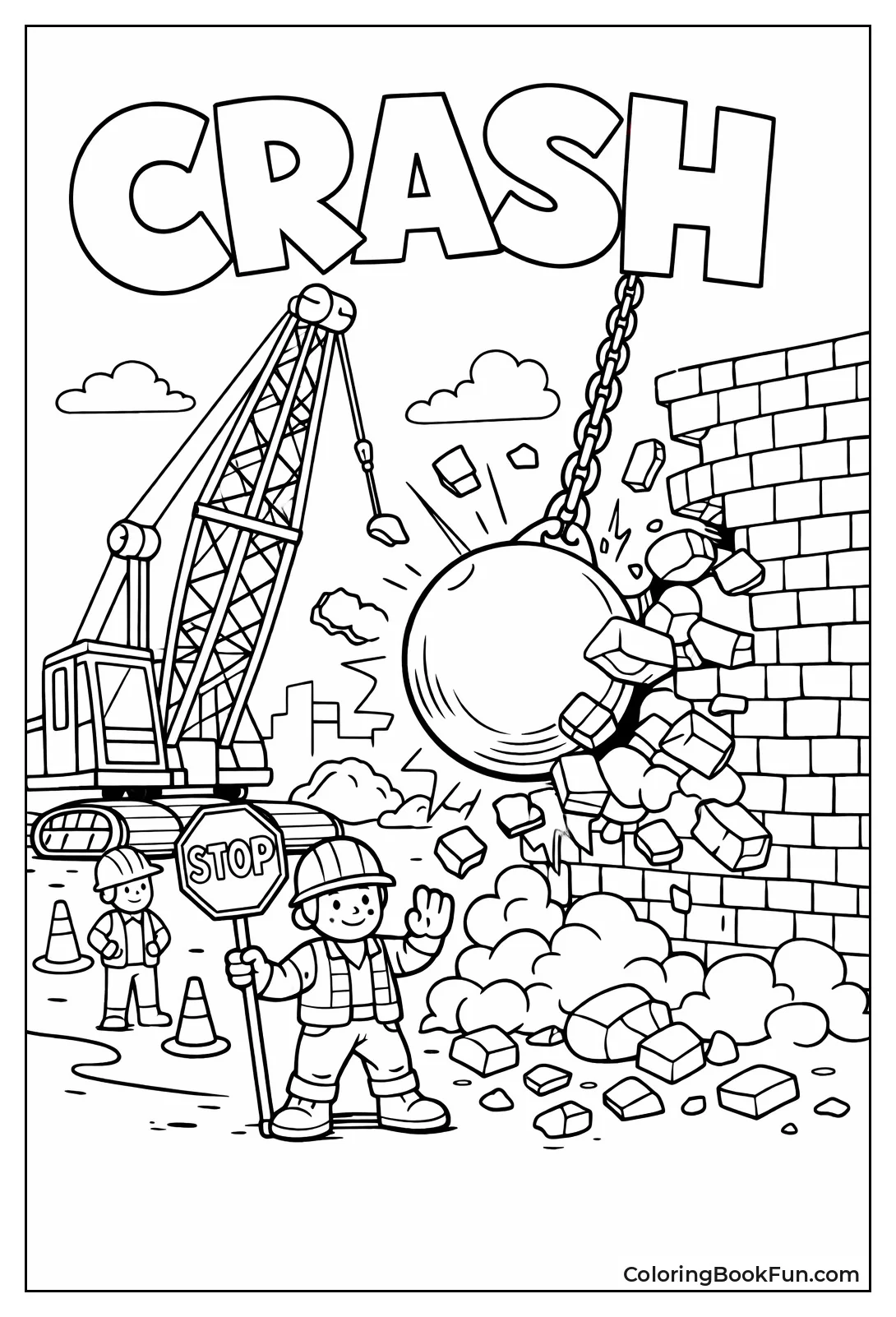 Wrecking Ball Smashing Wall