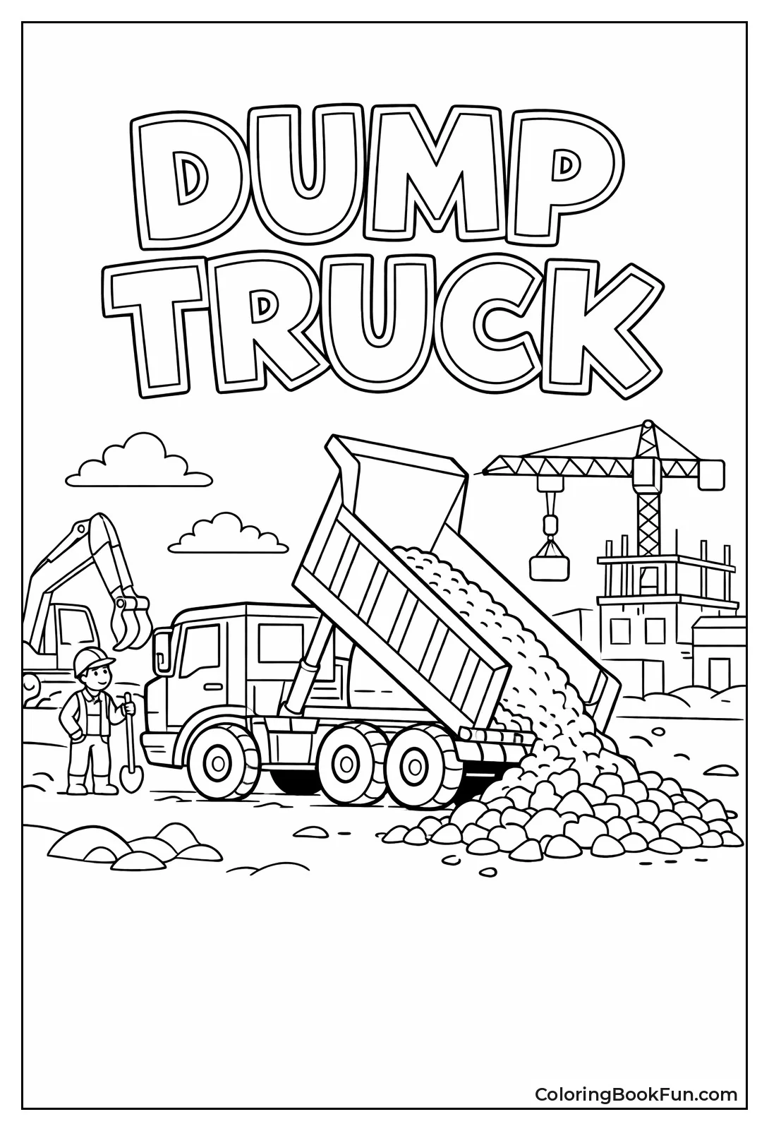 Dump Truck Dumping Gravel