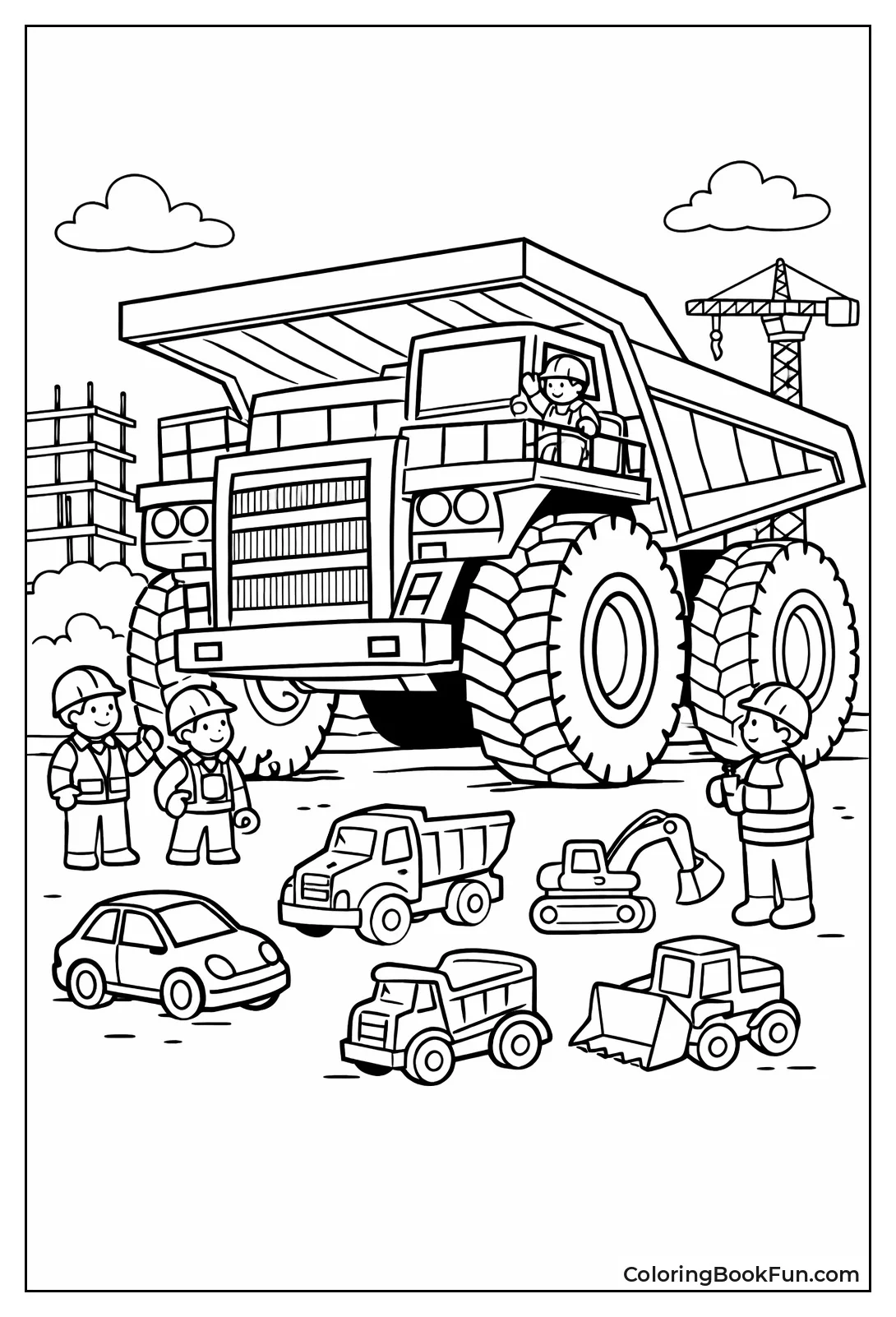 Giant Truck Next to Cars