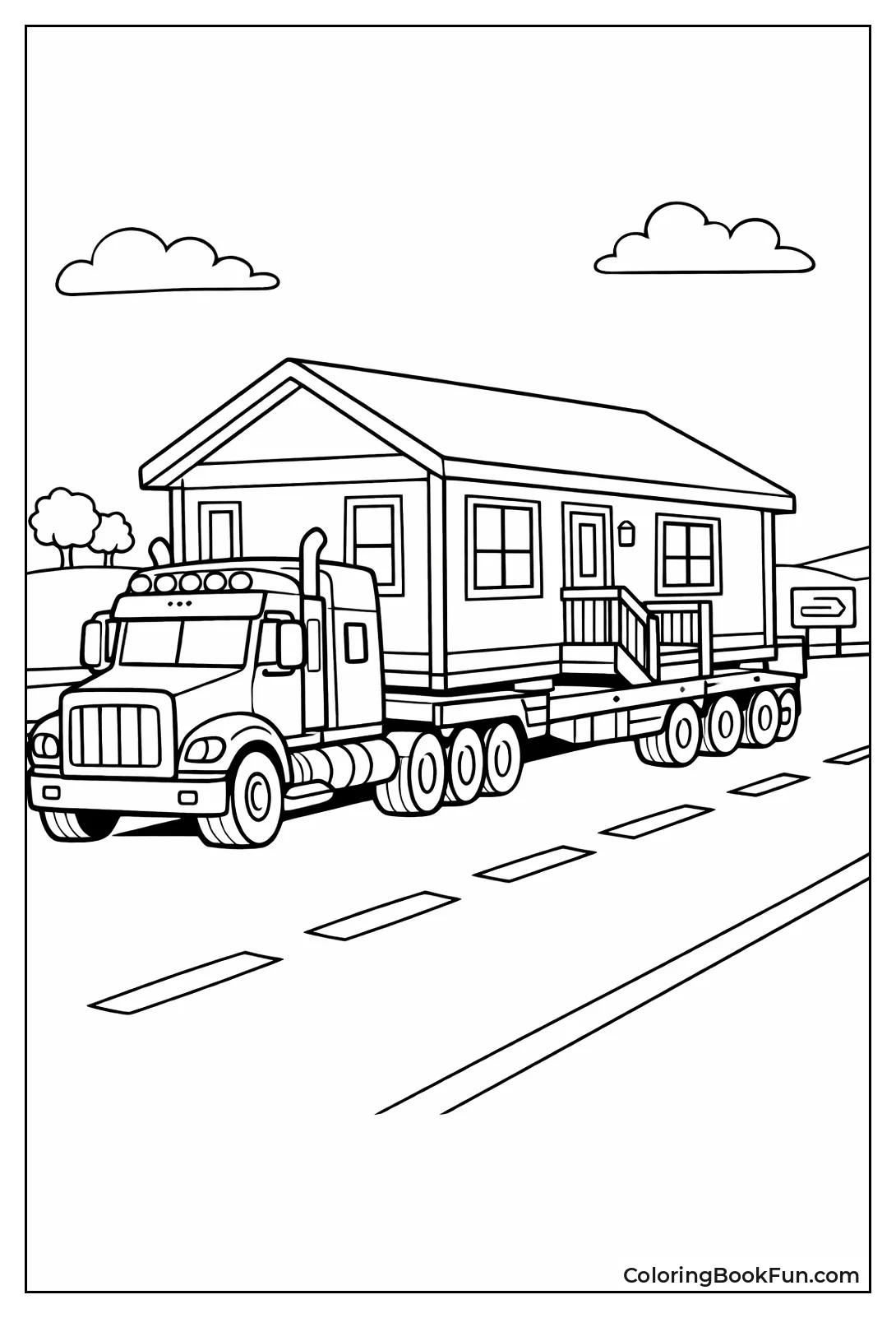 Truck Hauling Big House