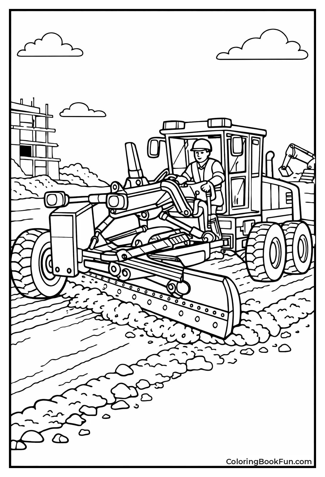 Grader Smoothing Dirt Road