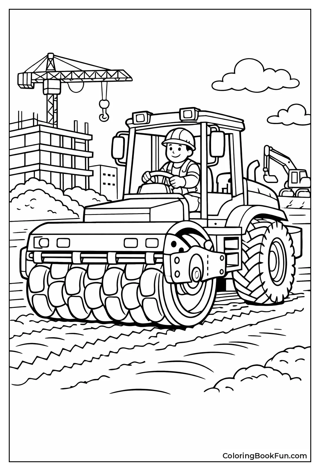 Tire Roller Packing Soil