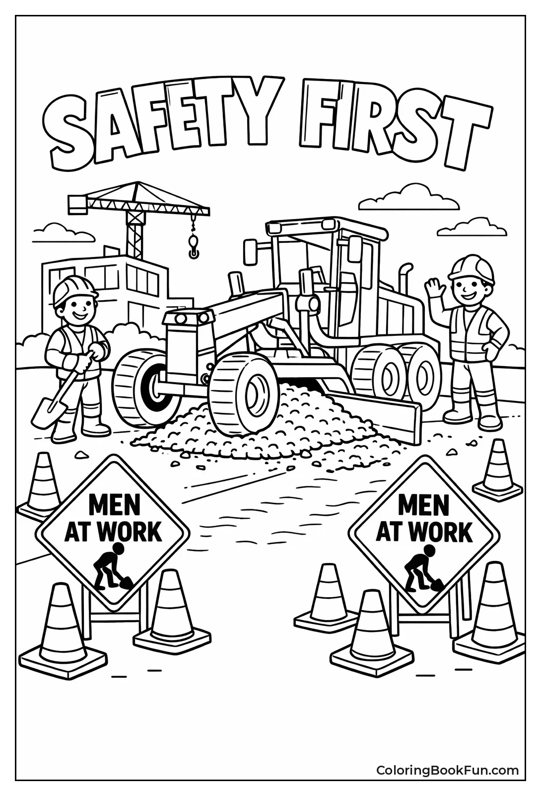 Road Work Zone Scene