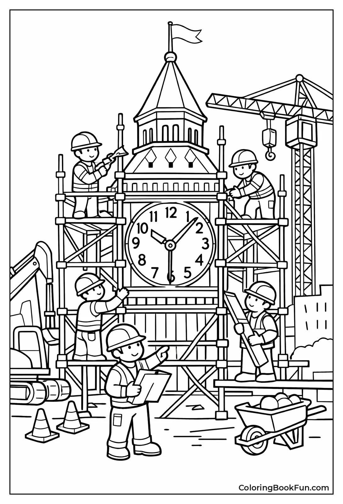 Workers Setting Up Scaffolding