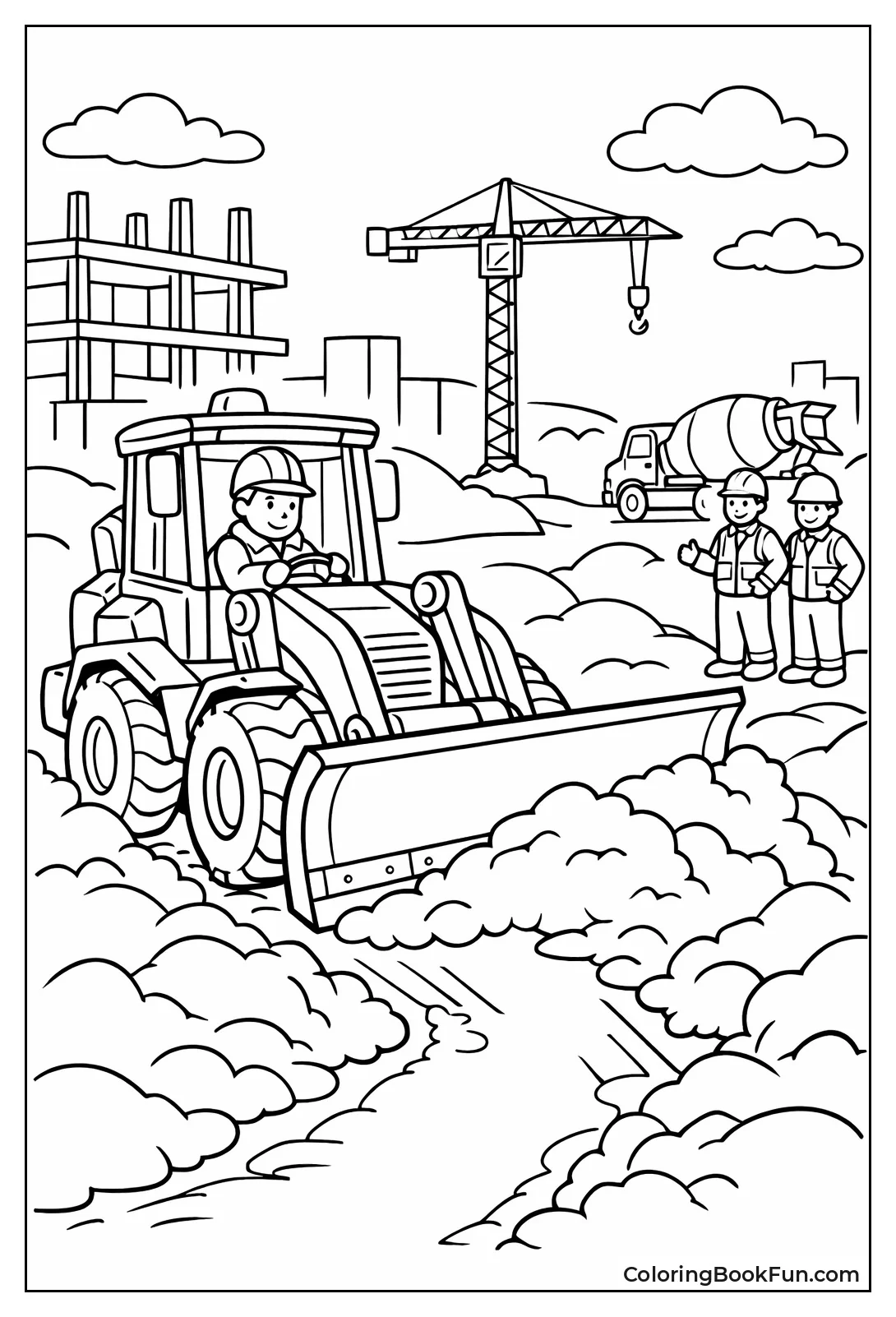 Loader Clearing Deep Snow