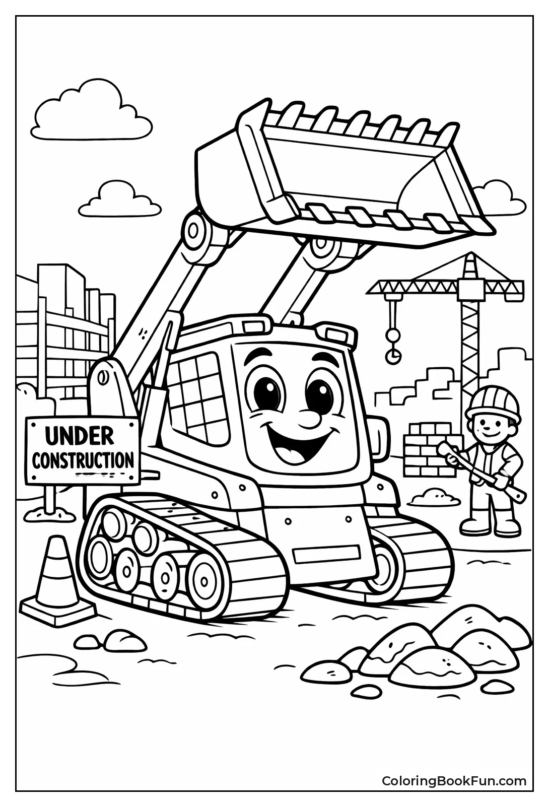 Track Loader Lifting High