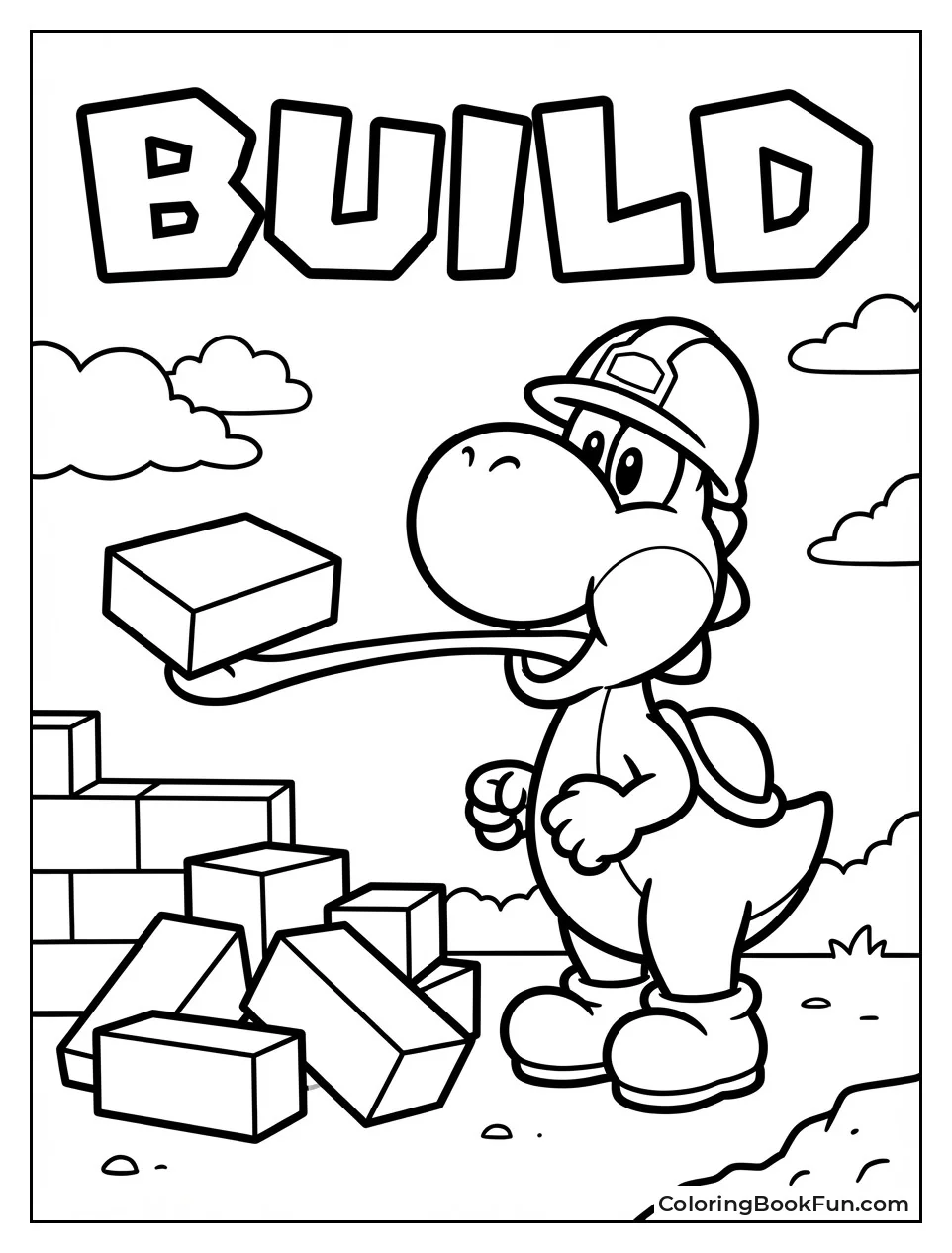 Yoshi Building with Tongue