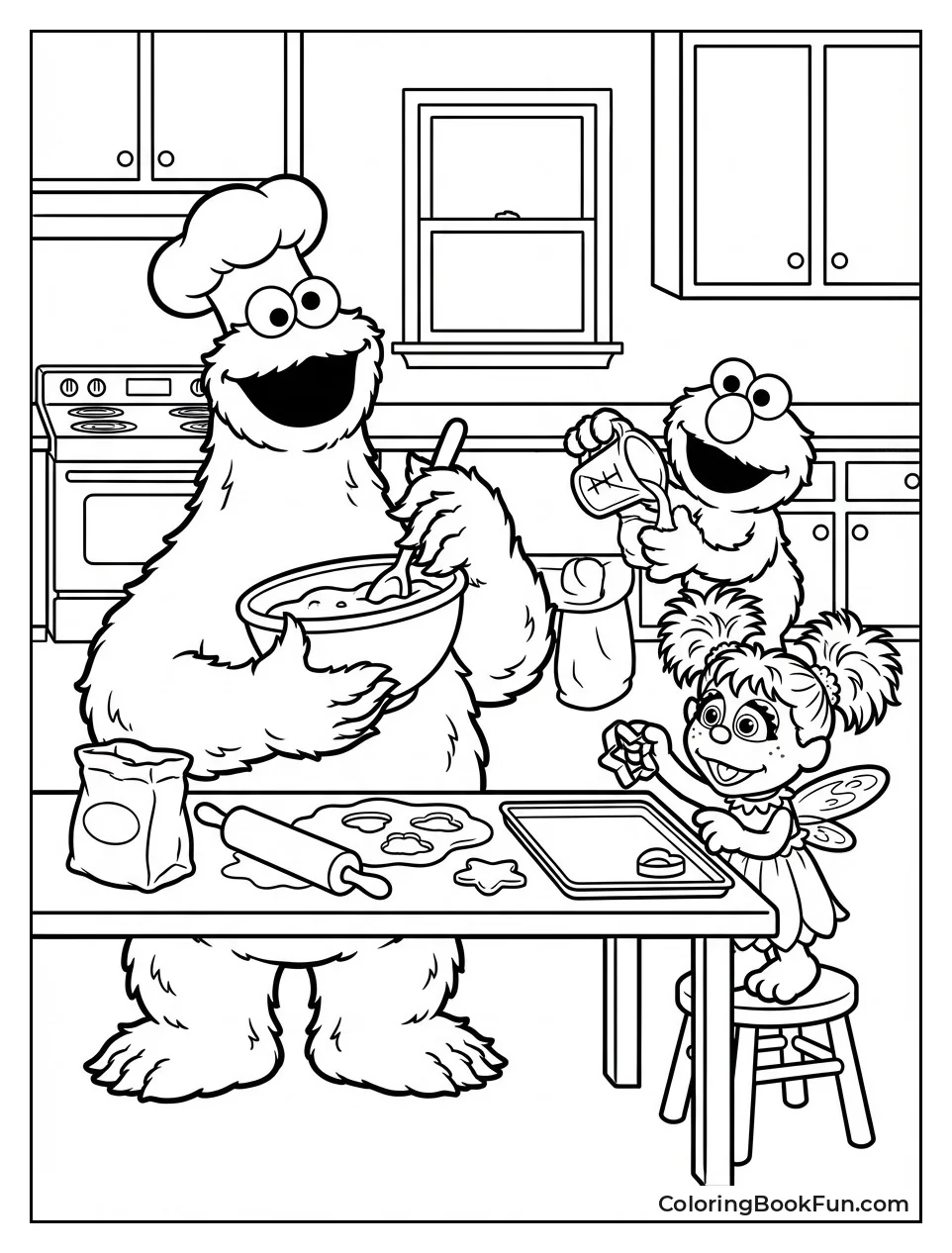 Cookie Monster Bakes with Friends