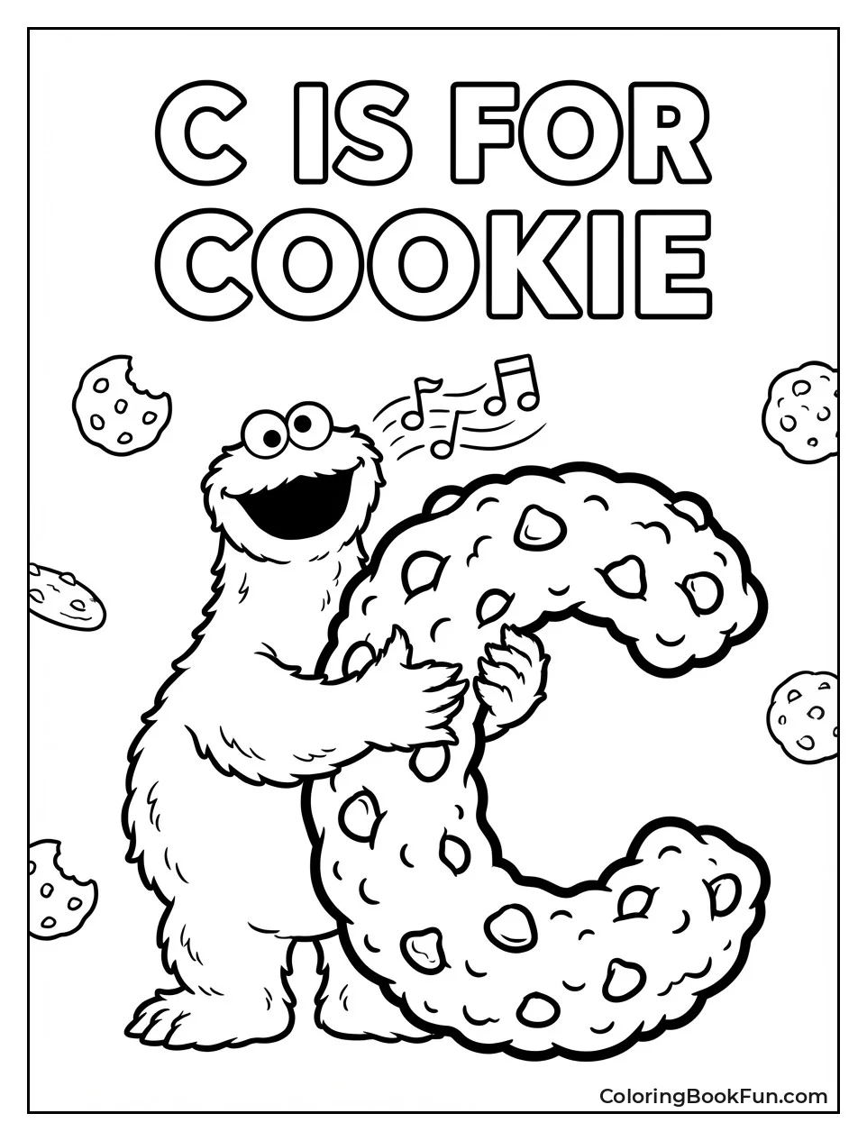 Cookie Monster Hugs Giant C