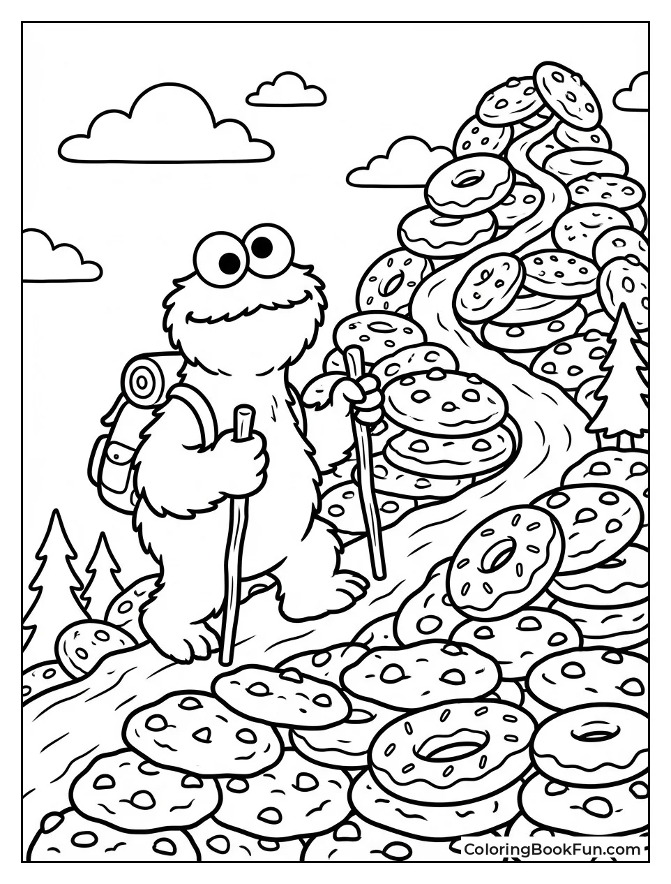 Cookie Monster Hikes Cookie Mountain