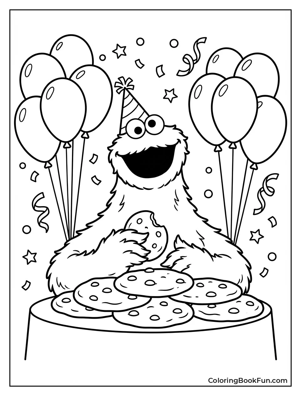 Cookie Monster Celebrates Cookie Party