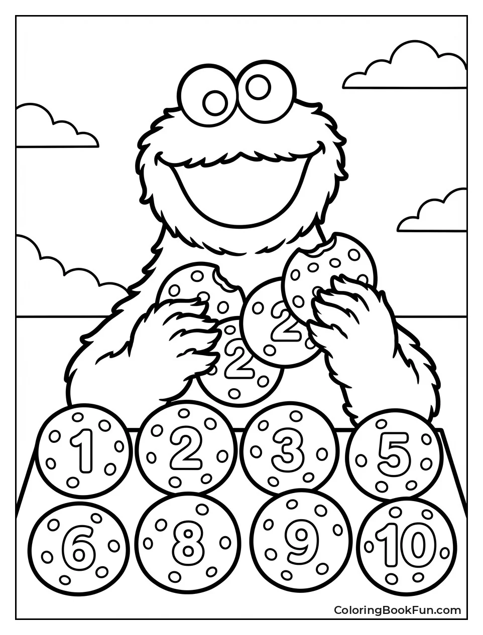 Cookie Monster Counts Chocolate Chips