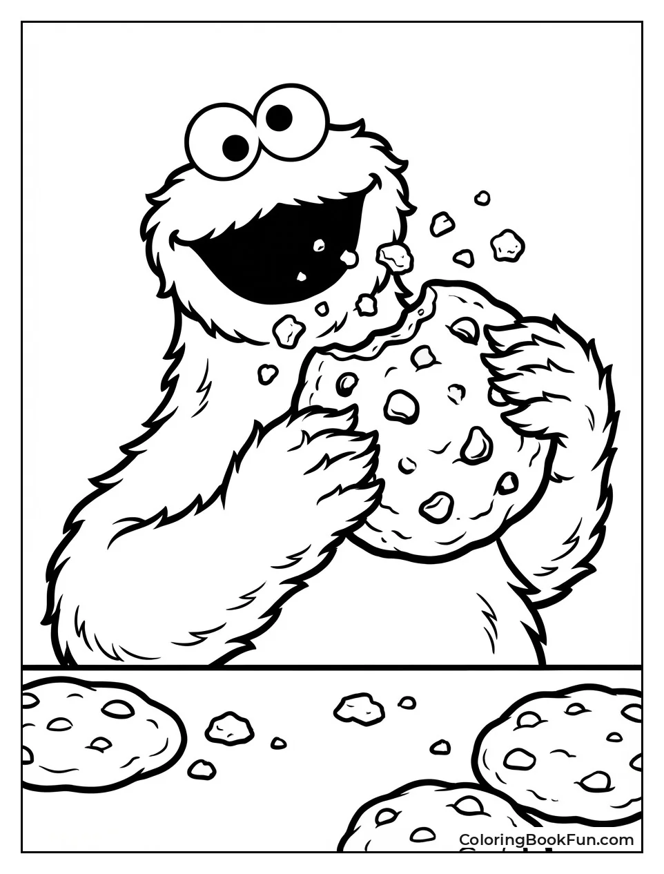 Cookie Monster Munching Giant Cookie