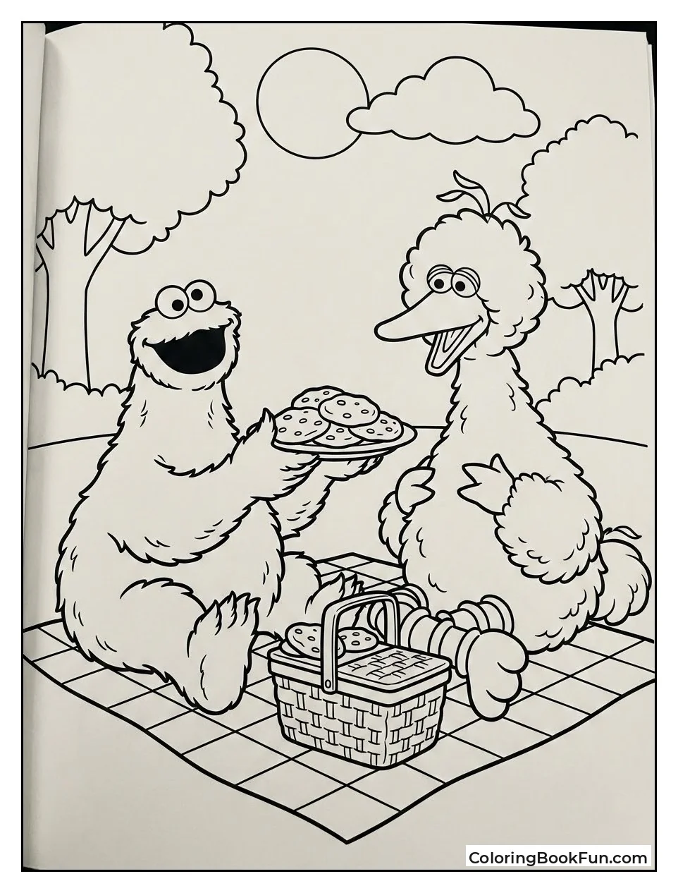 Cookie Monster Picnics with Big Bird