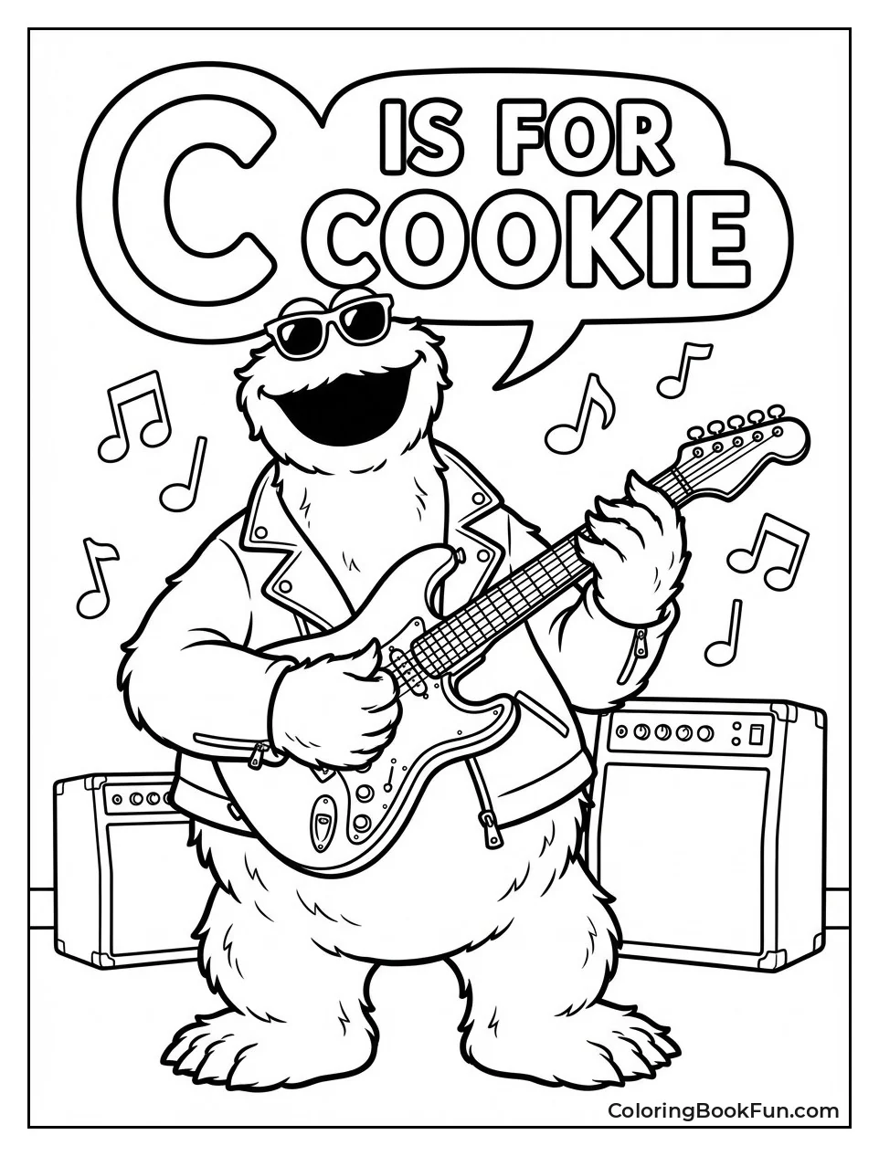 Rock Star Cookie Plays Guitar