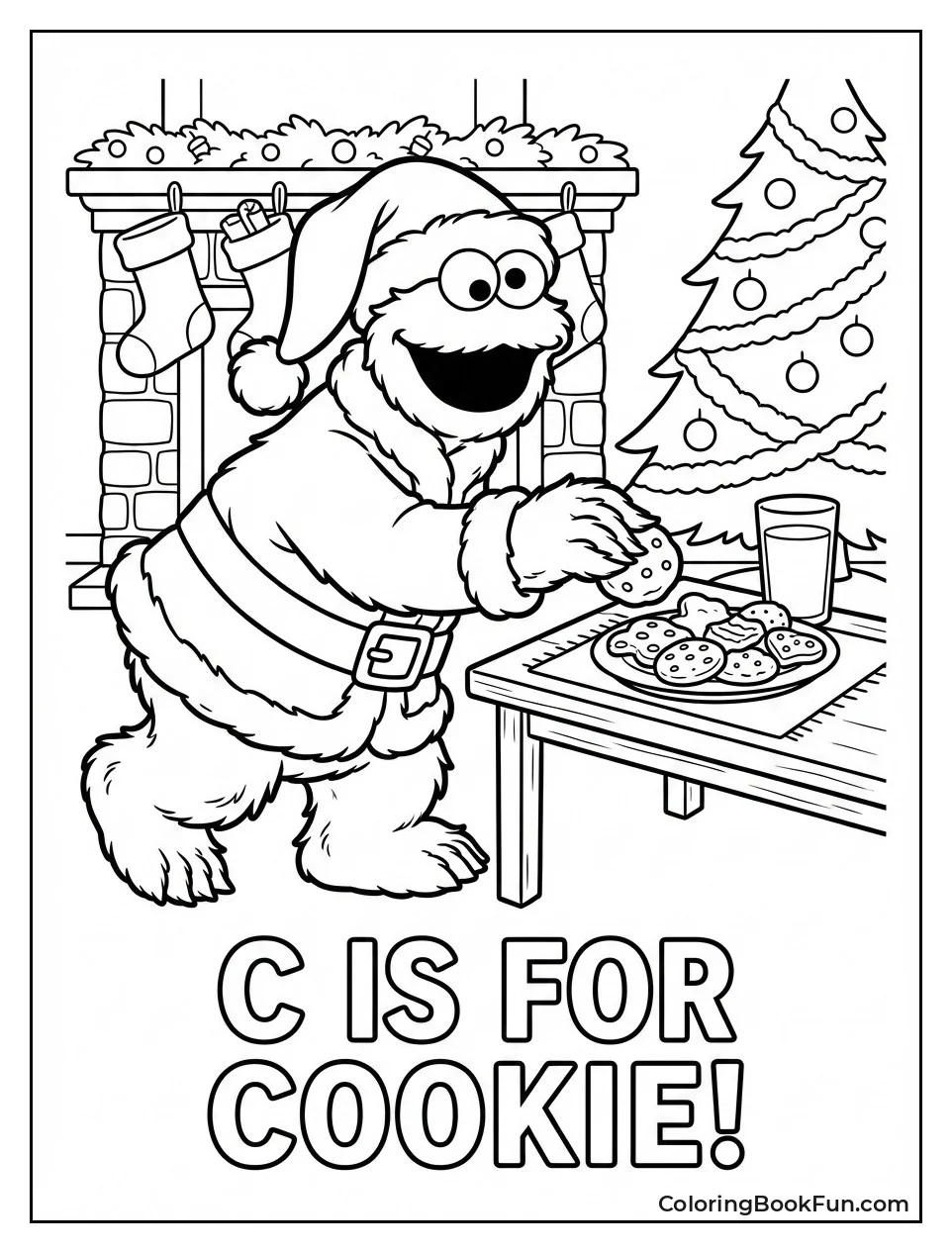 Santa Cookie Sneaks a Treat