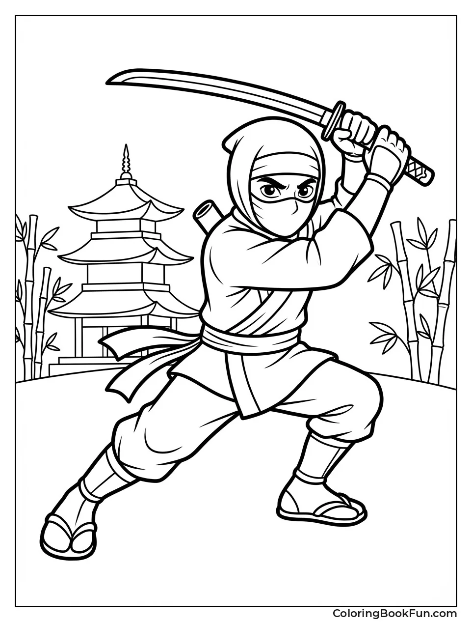 Cool Ninja Posing Dramatically