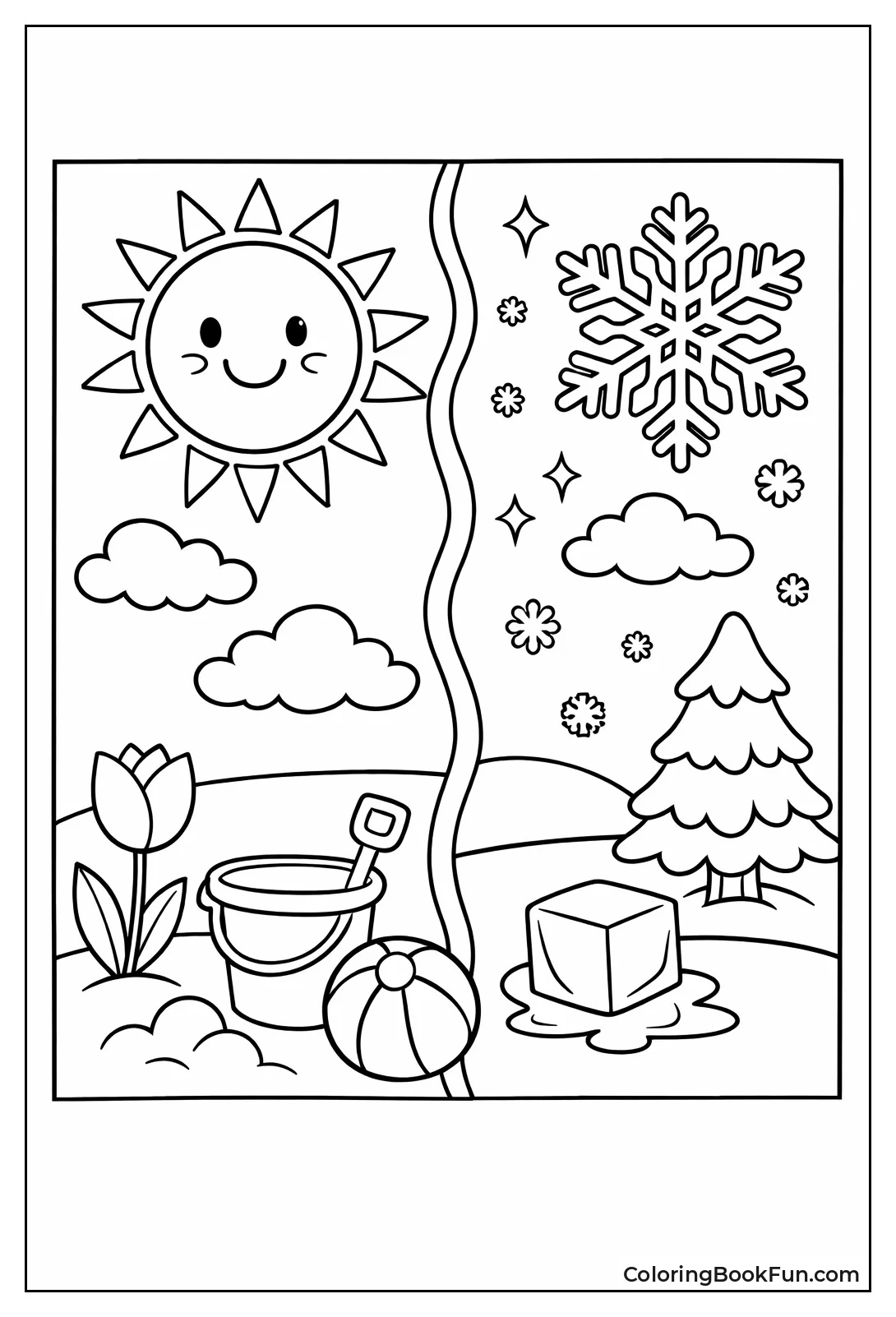 Sun and Snowflake Split