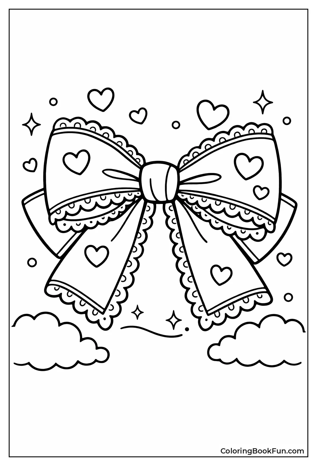 Lacy Coquette Ribbon Bow