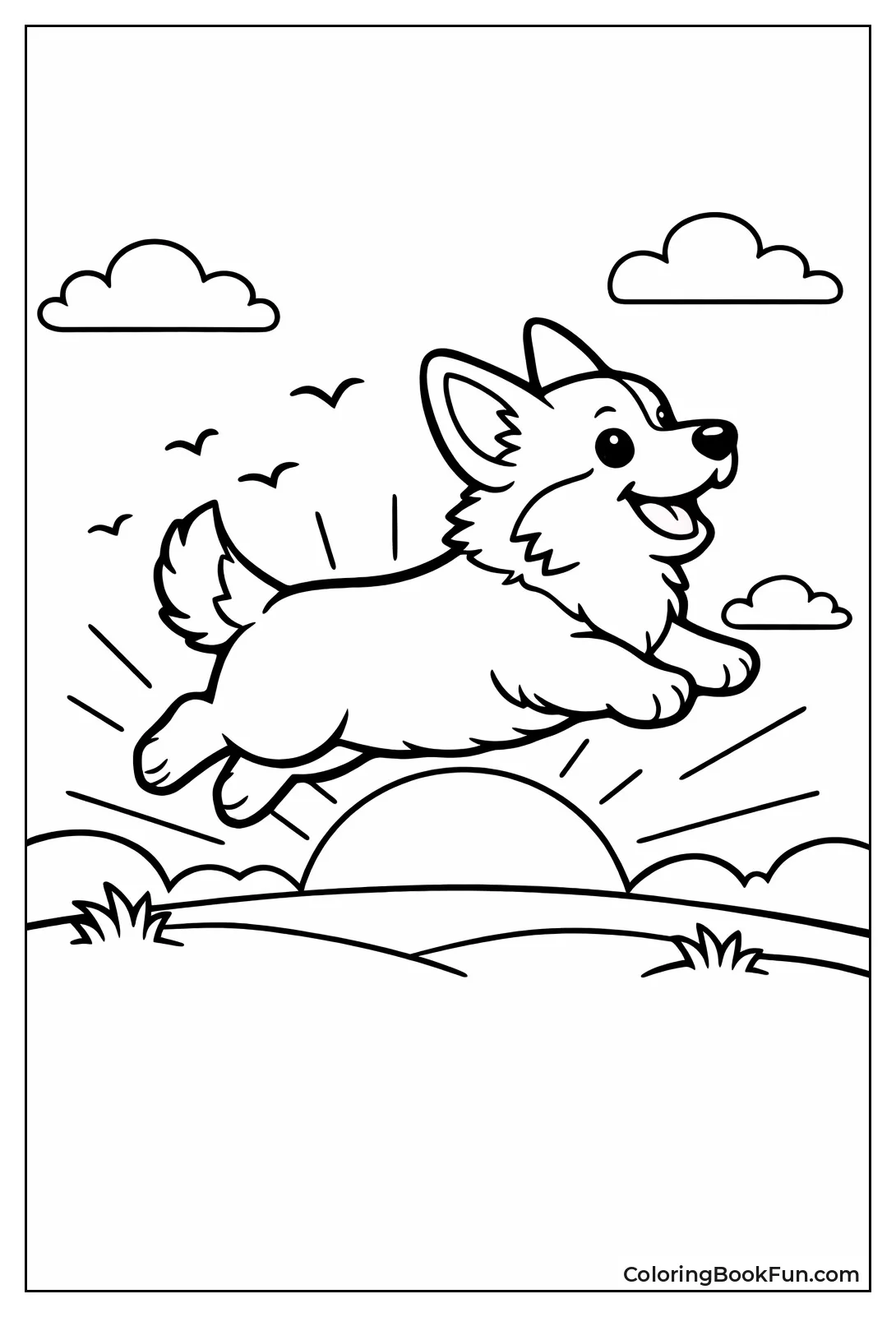 Corgi Silhouette Jump