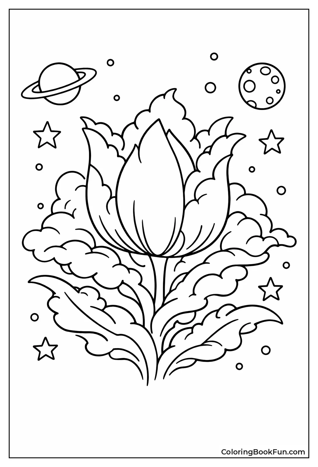 Cosmic Tulip Nebula Cloud