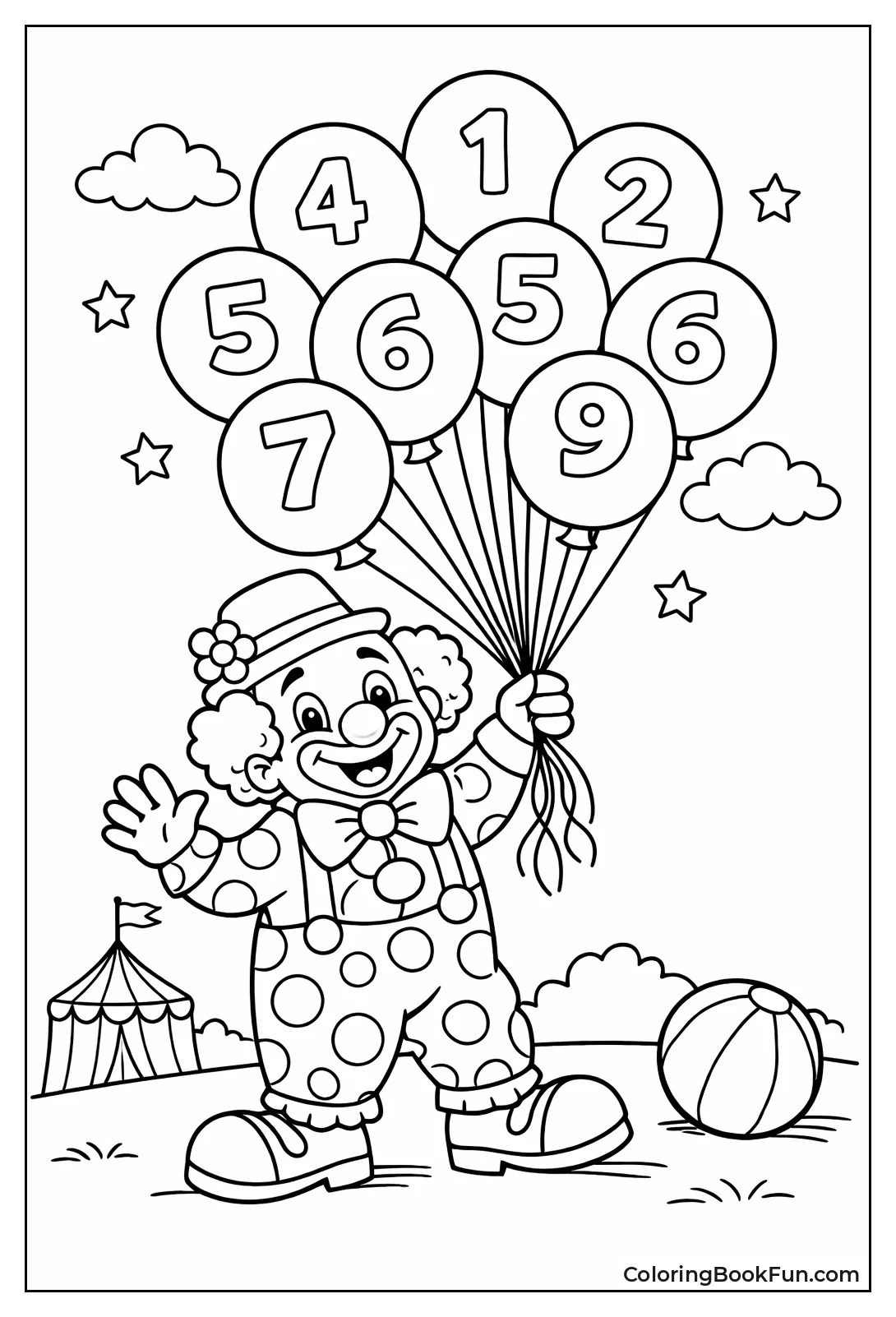 Counting Balloons with Clown
