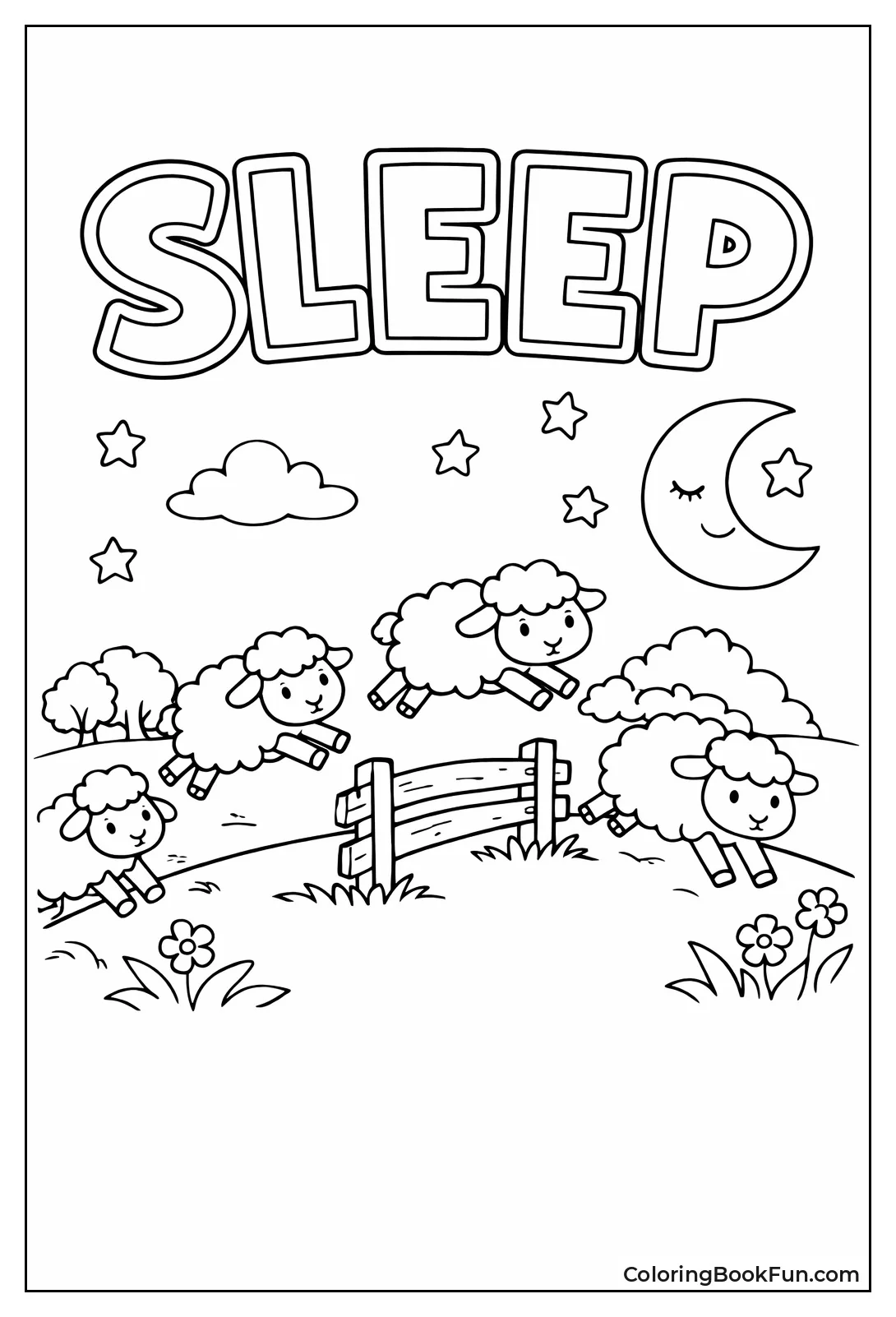 Sheep Jumping over Fence