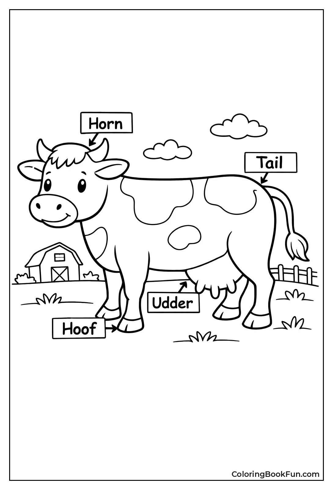 Labeled Cow Body Parts