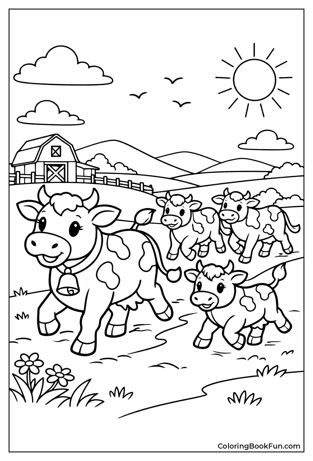 Running Herd of Cows