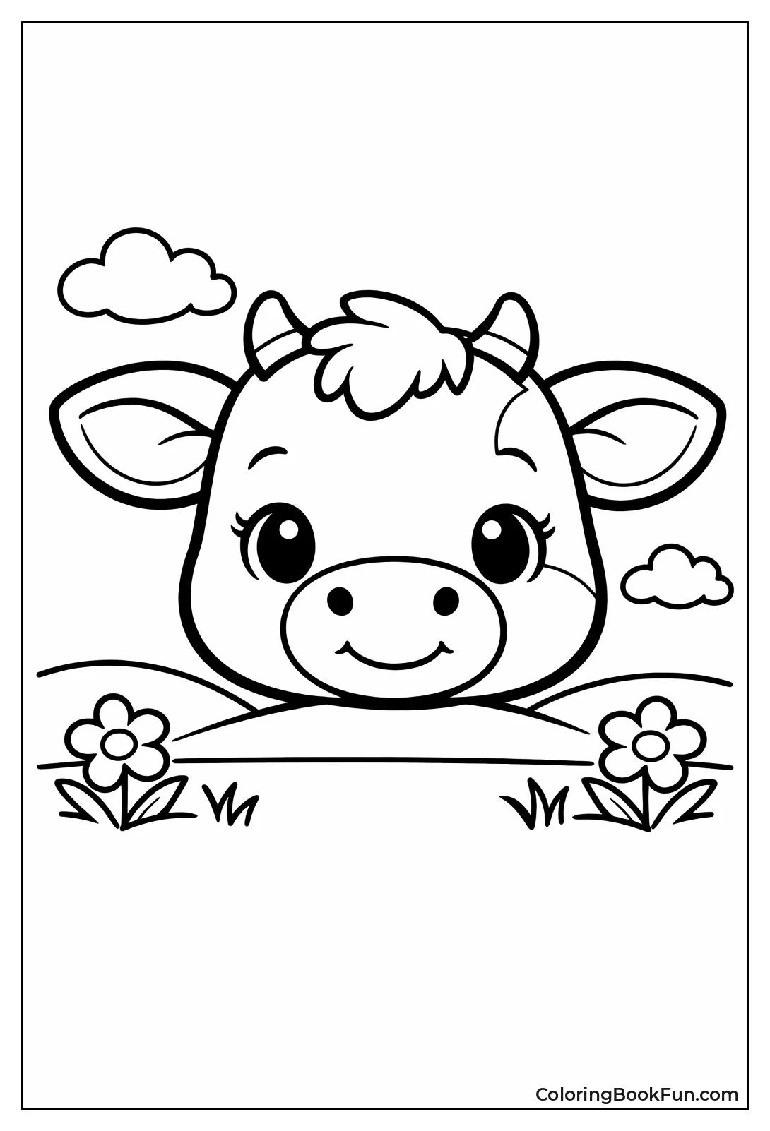 Simple Baby Calf Face